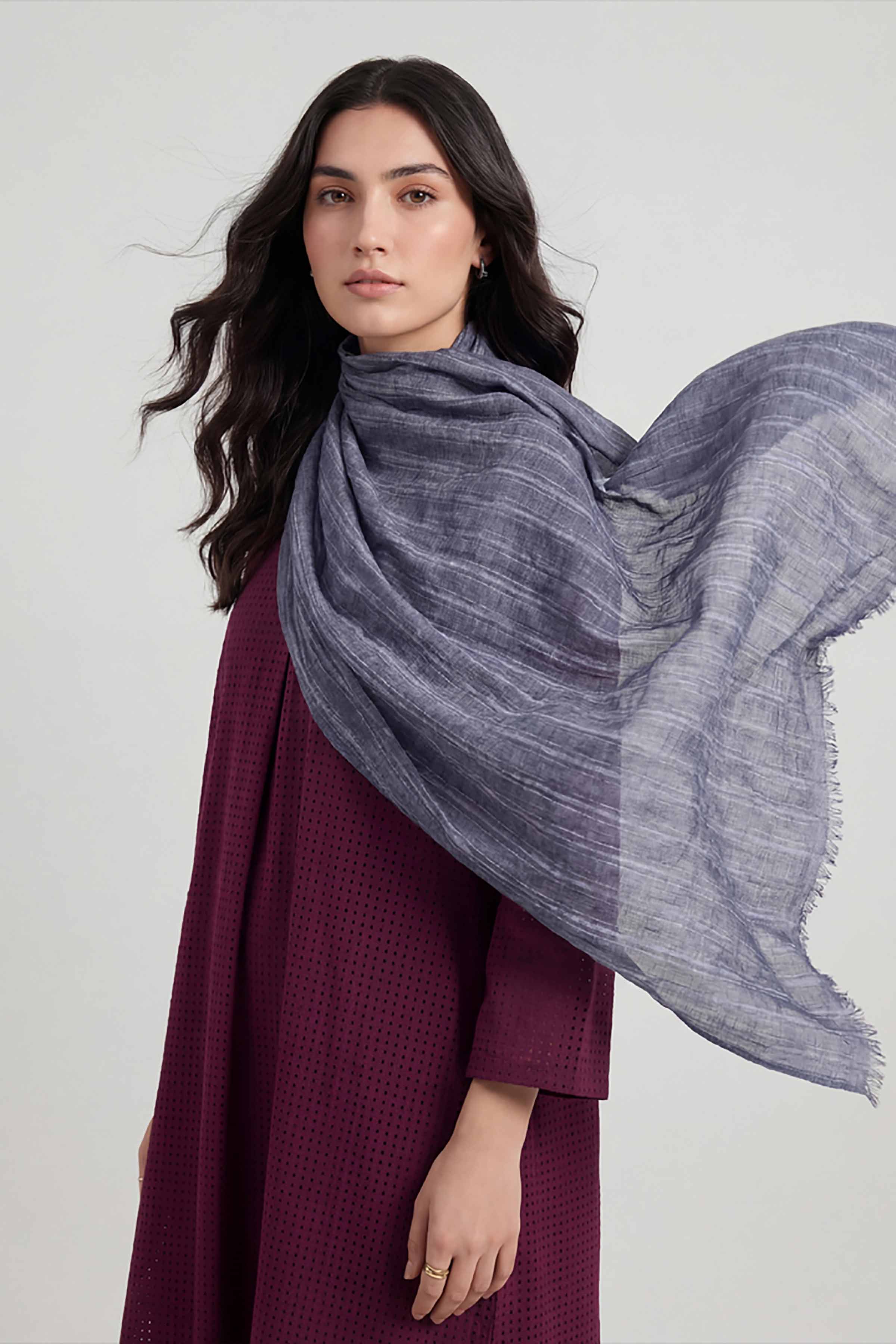 Navy Women Scarf - 72070956