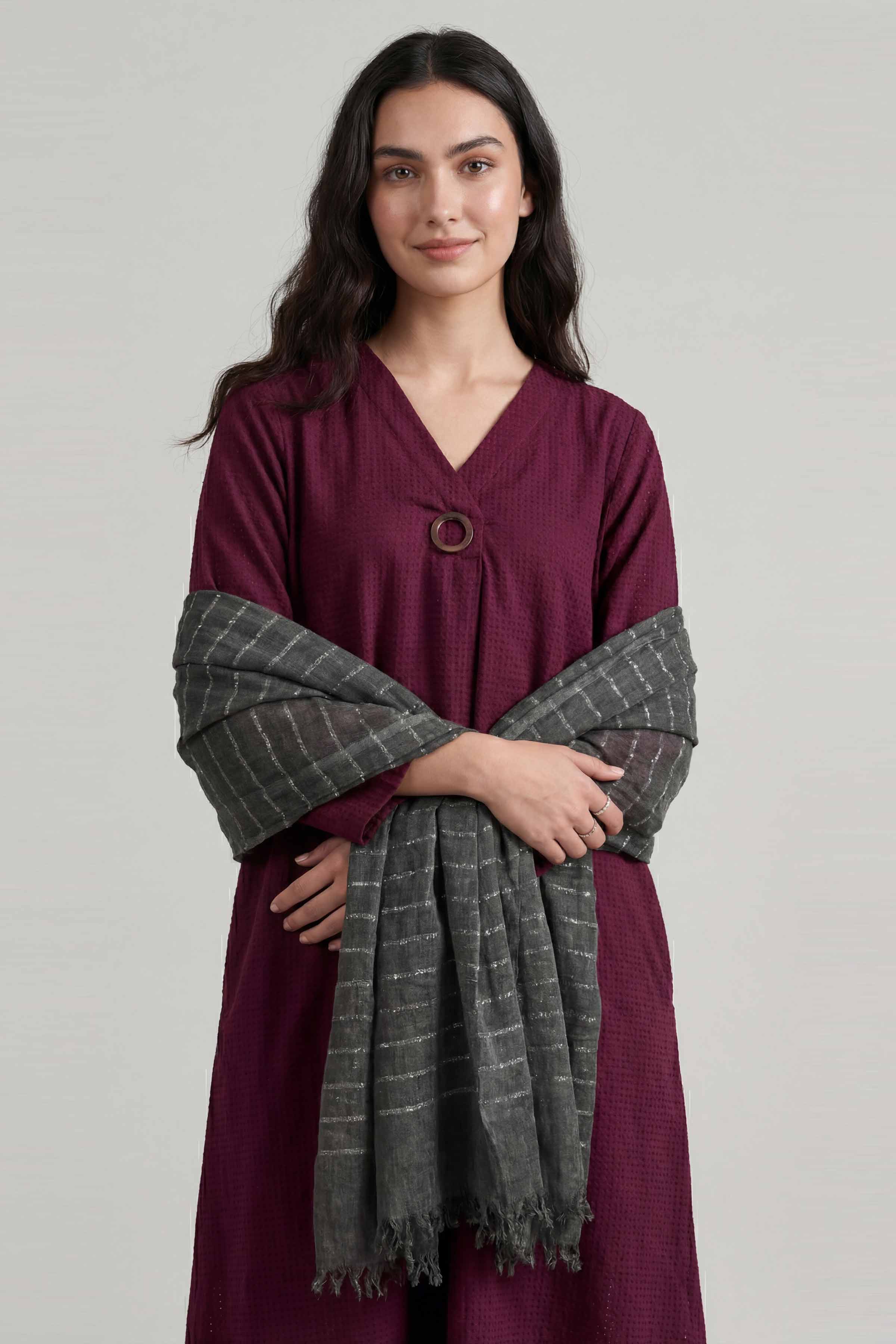 Black Women Scarf - 72070957