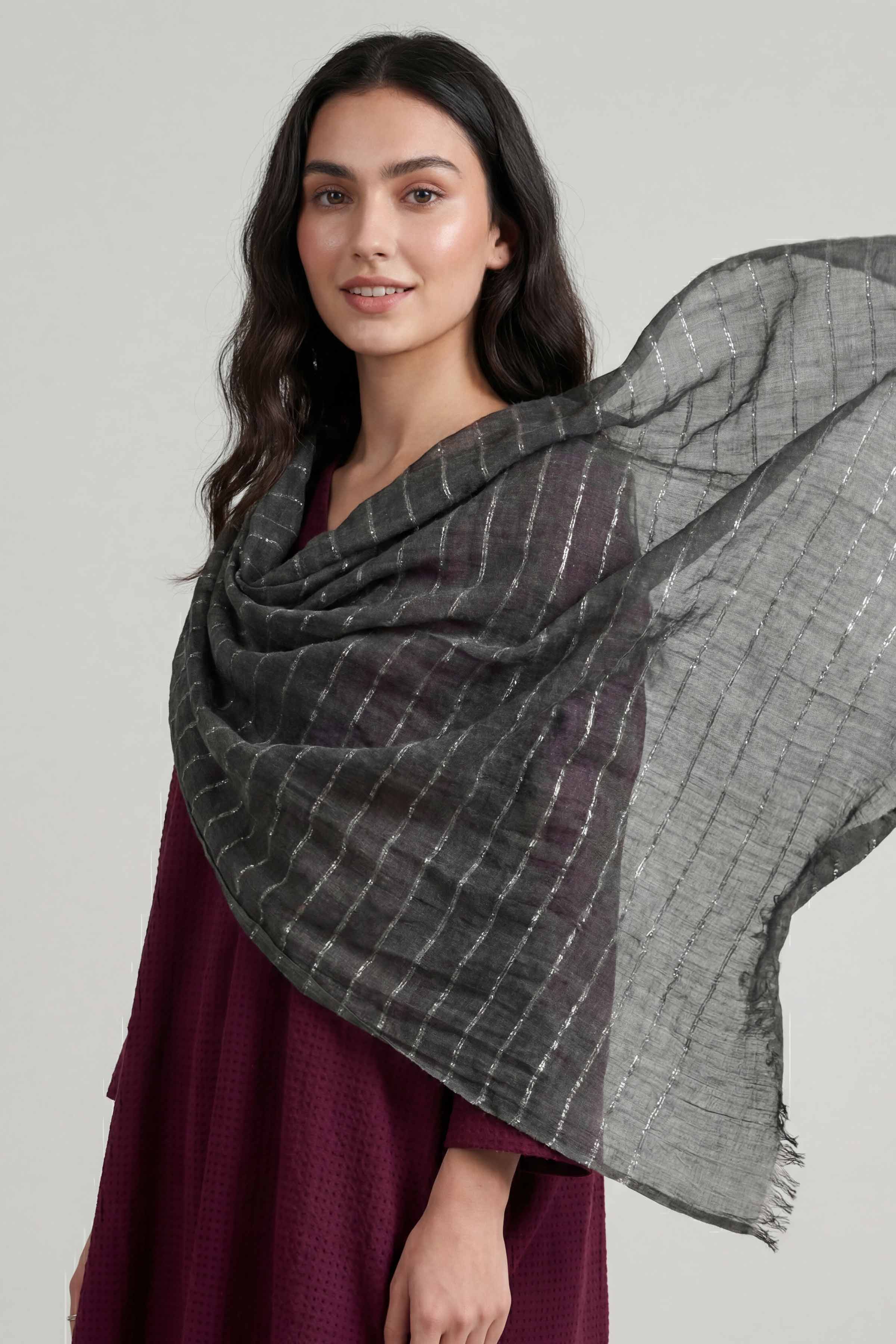 Black Women Scarf - 72070957