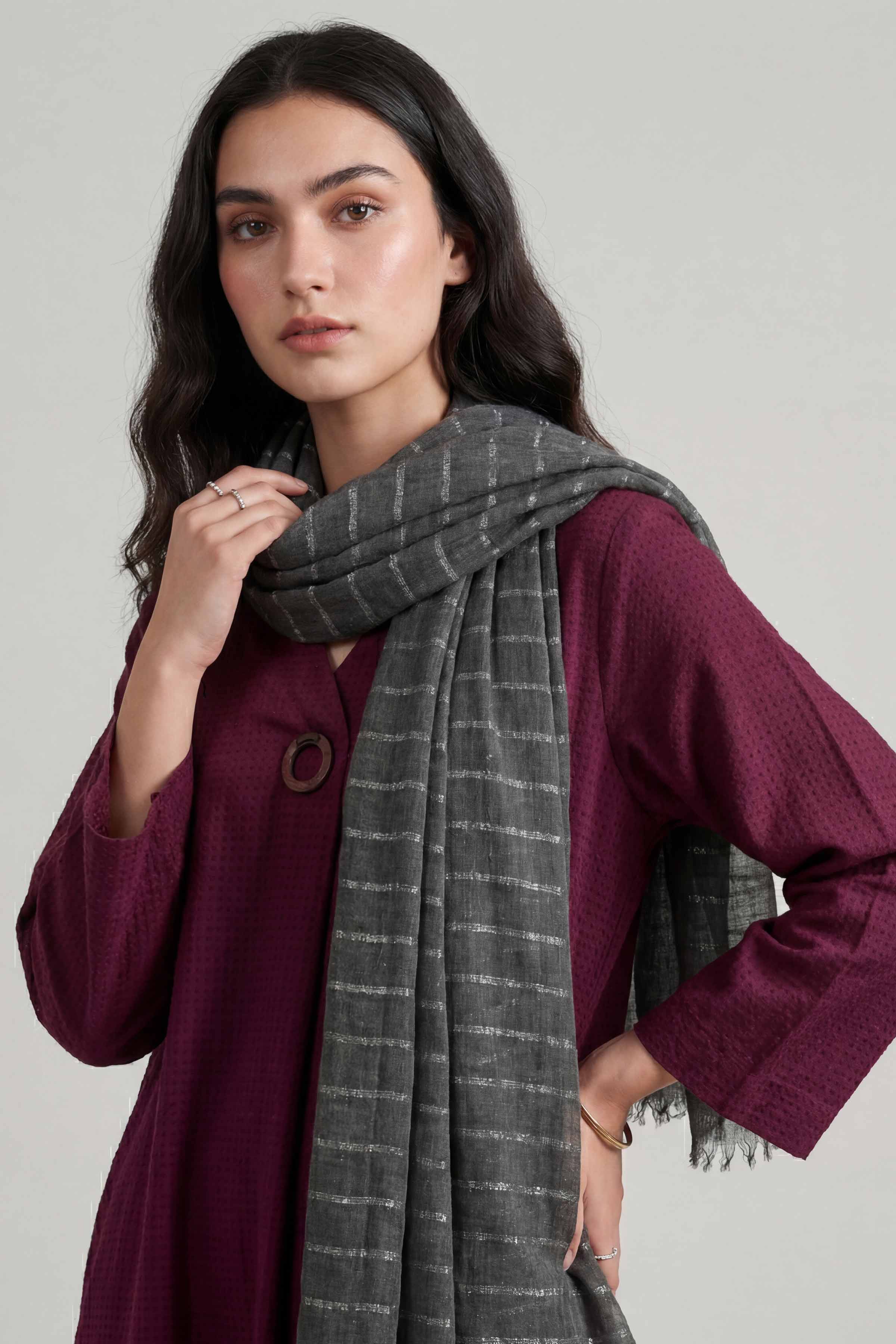 Black Women Scarf - 72070957