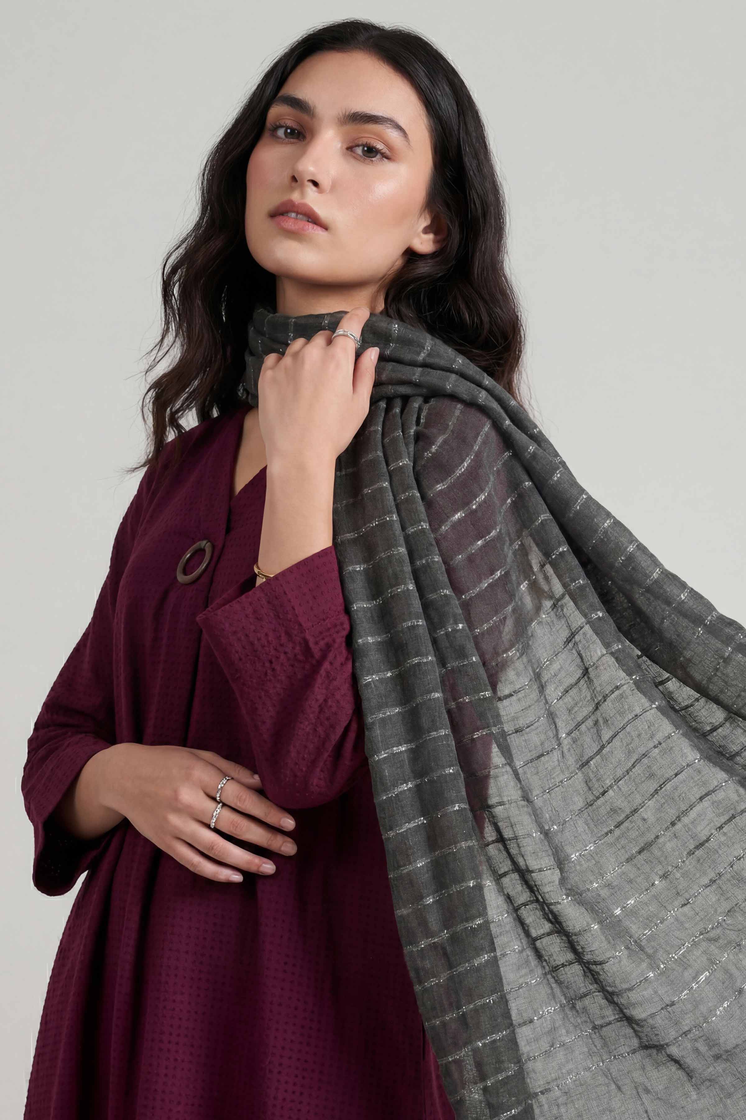 Black Women Scarf - 72070957