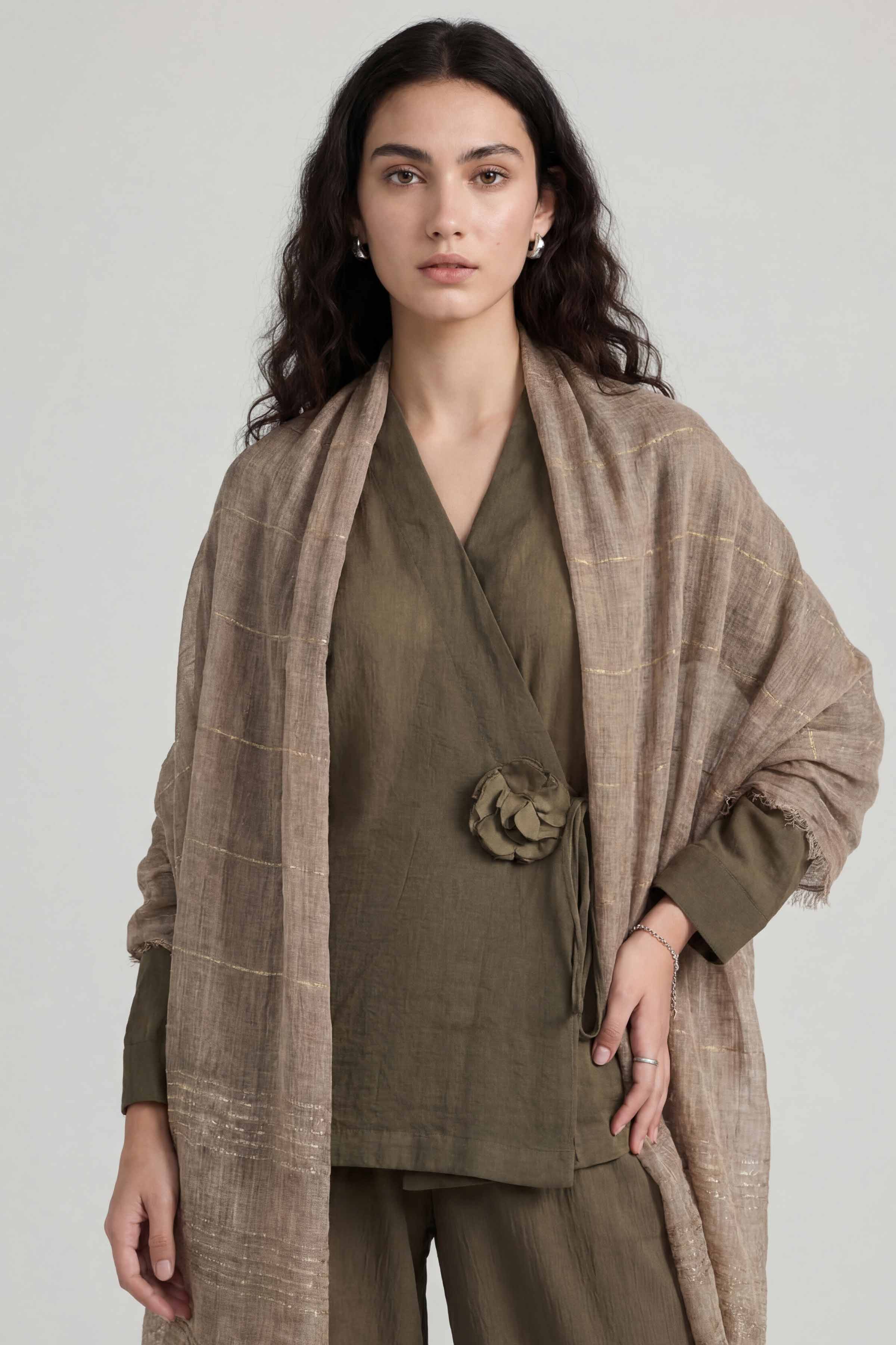 Khaki Women Scarf - 72070960