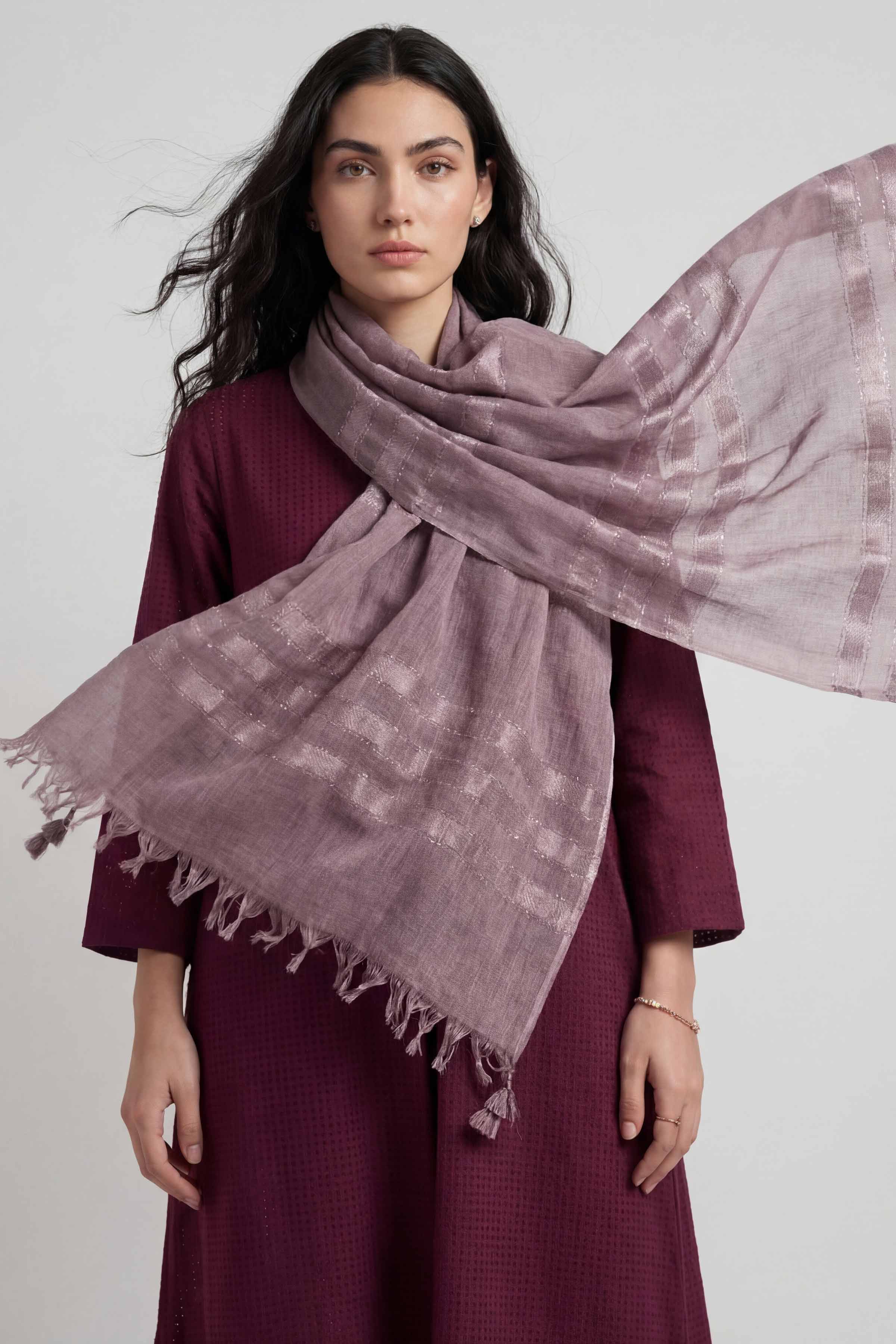 Purple Women Scarf - 72070962