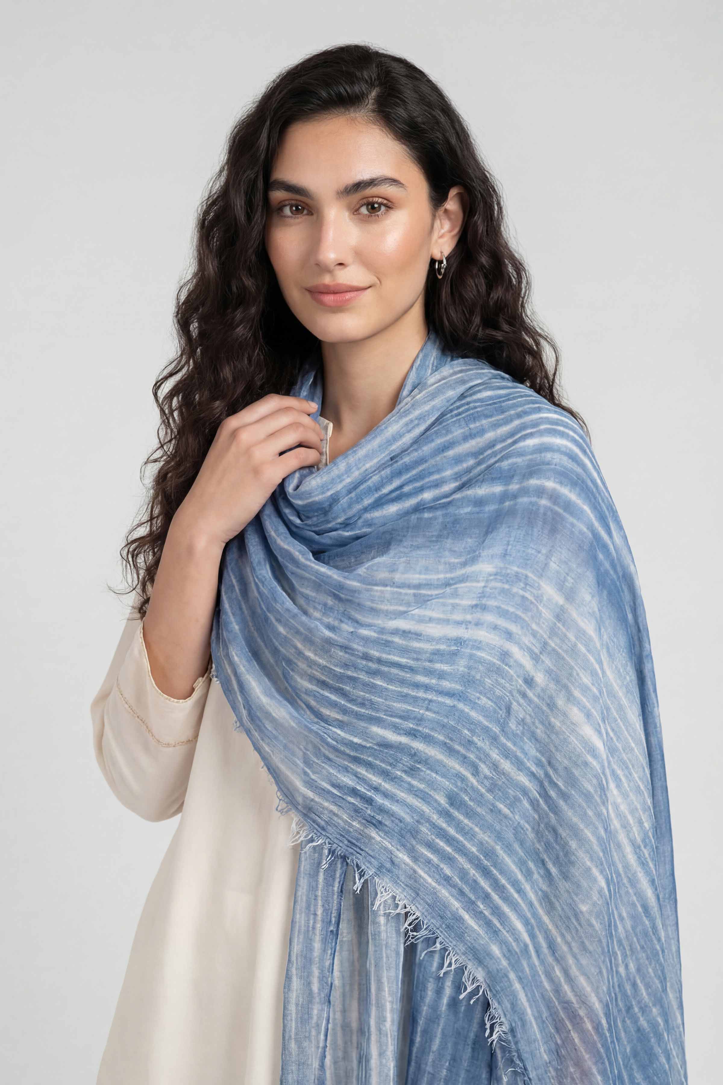 Blue Women Scarf - 72070968