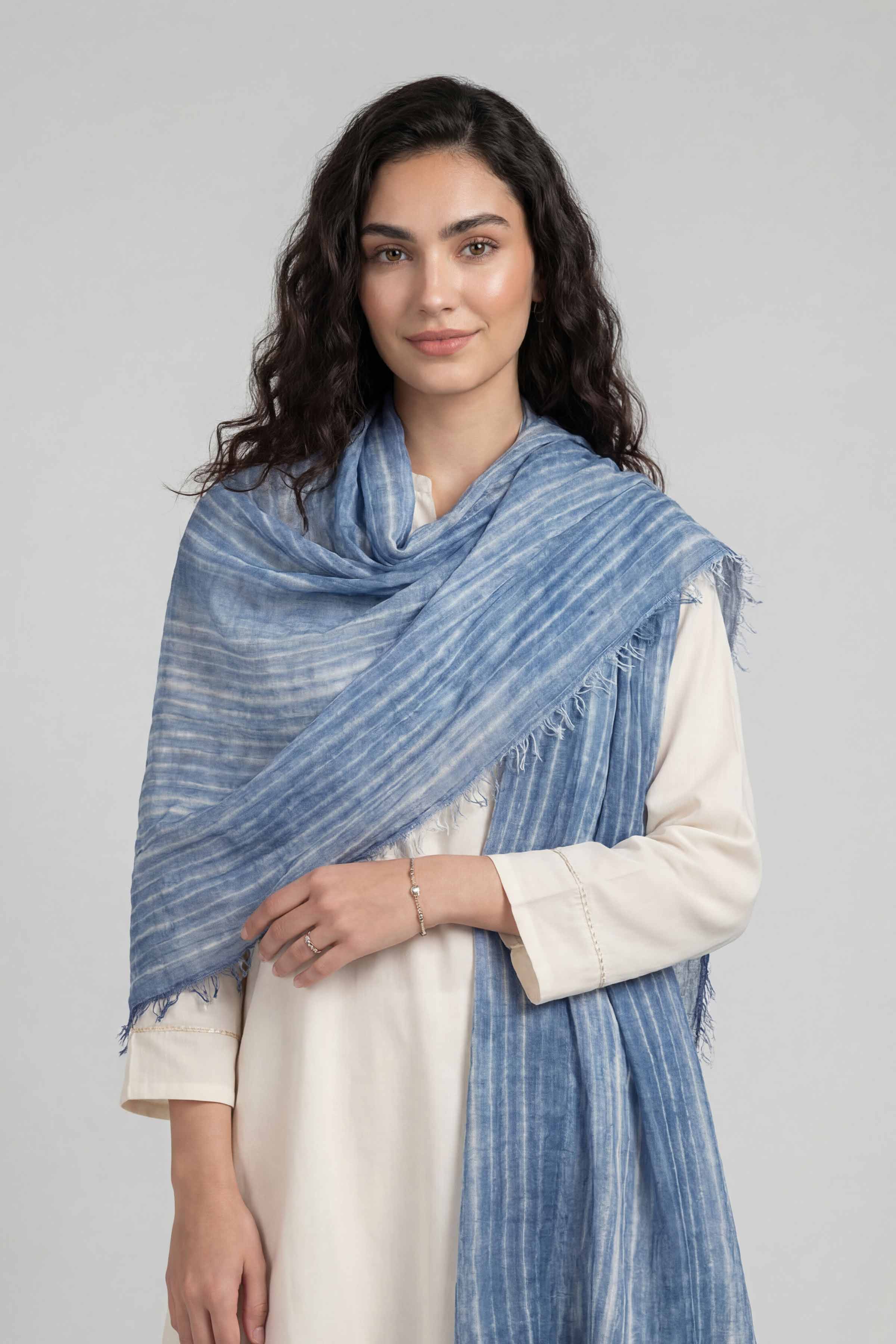Blue Women Scarf - 72070968