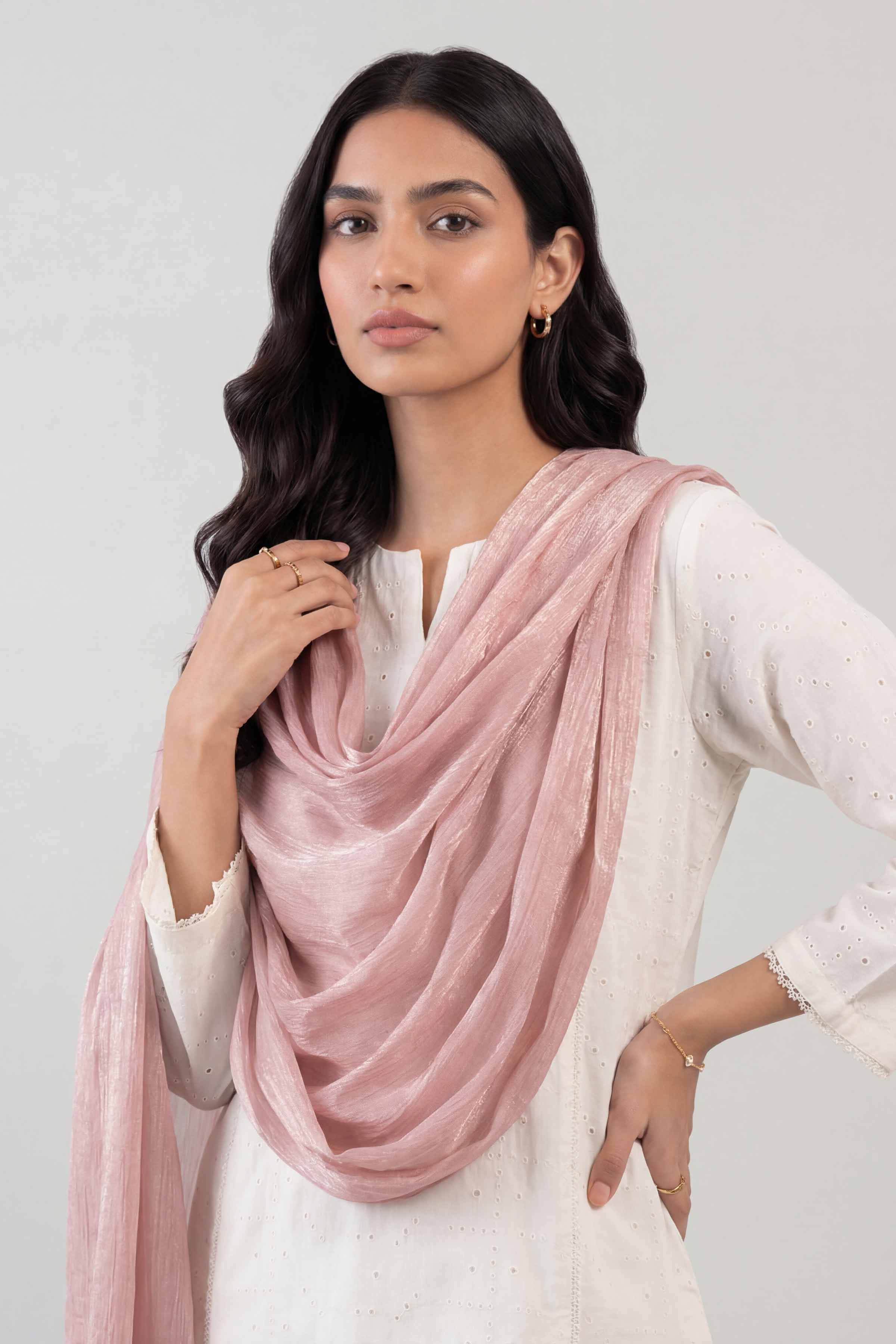 Light Pink Women Scarf - 447812114