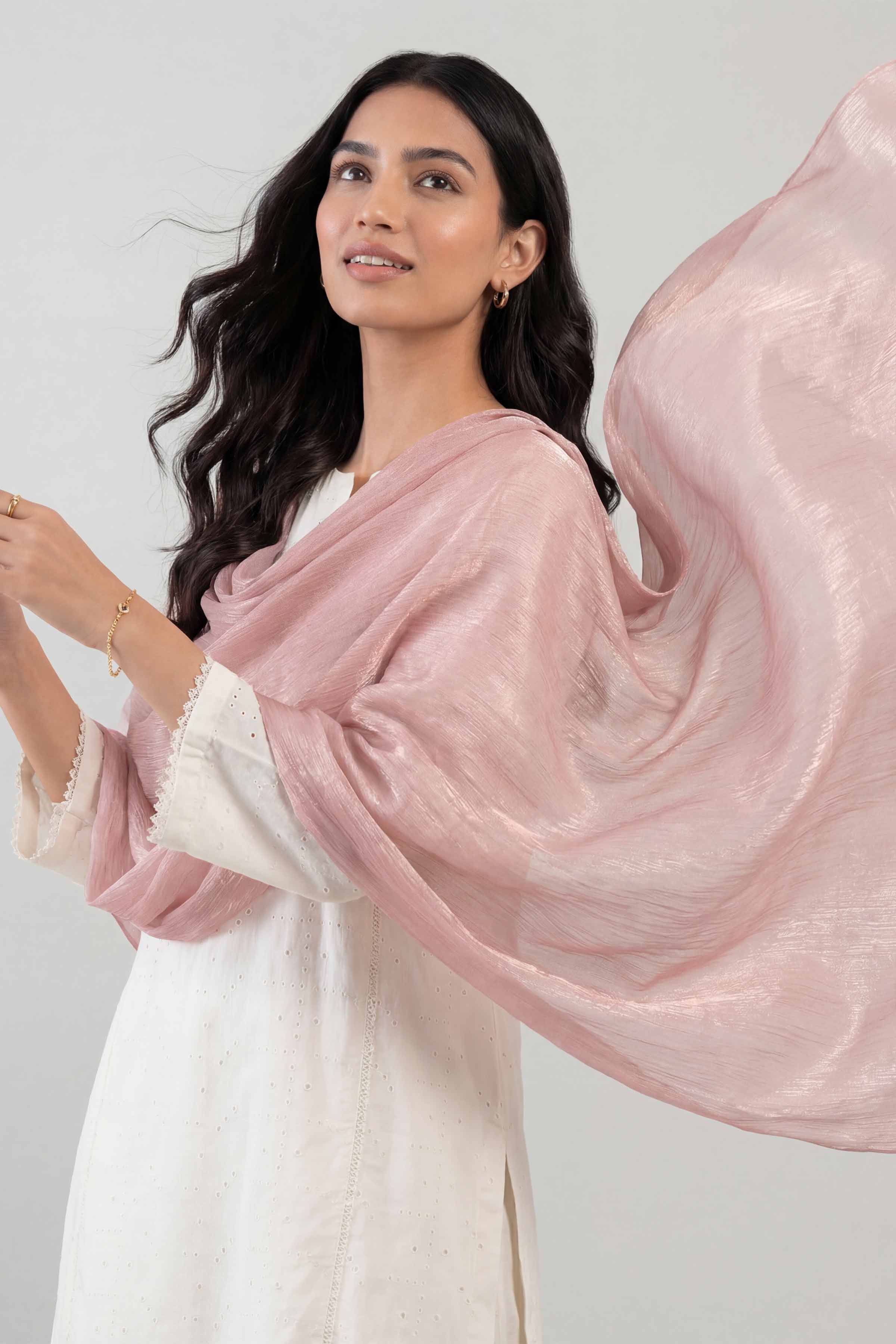 Light Pink Women Scarf - 447812114