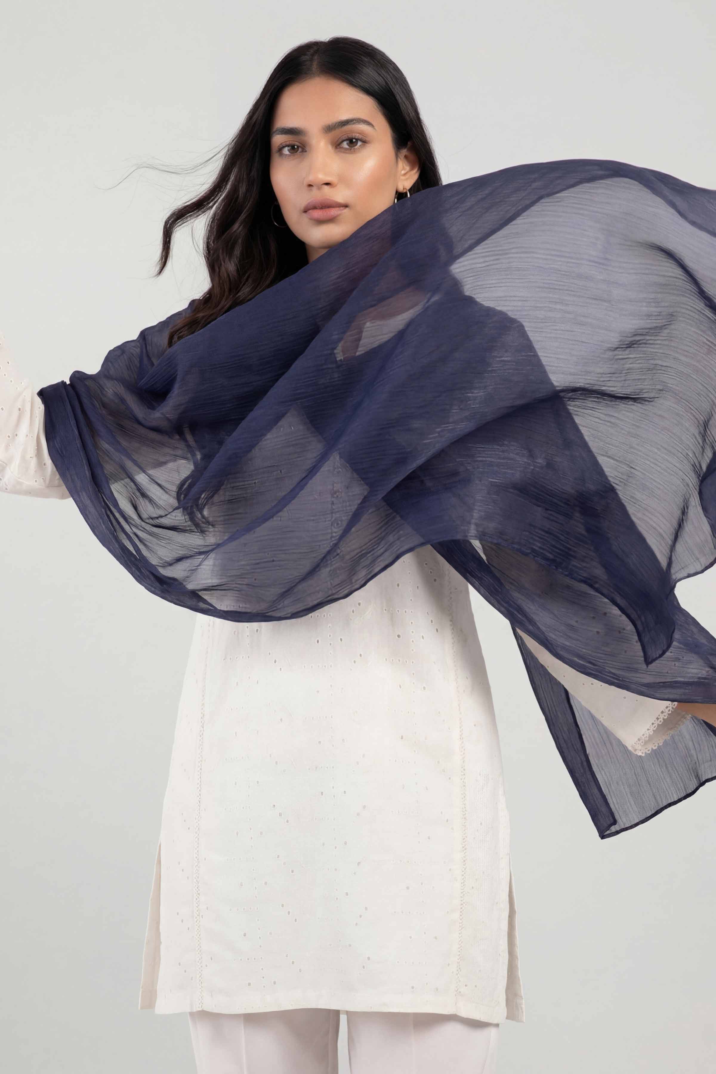 Dark Navy Women Scarf - 447812121