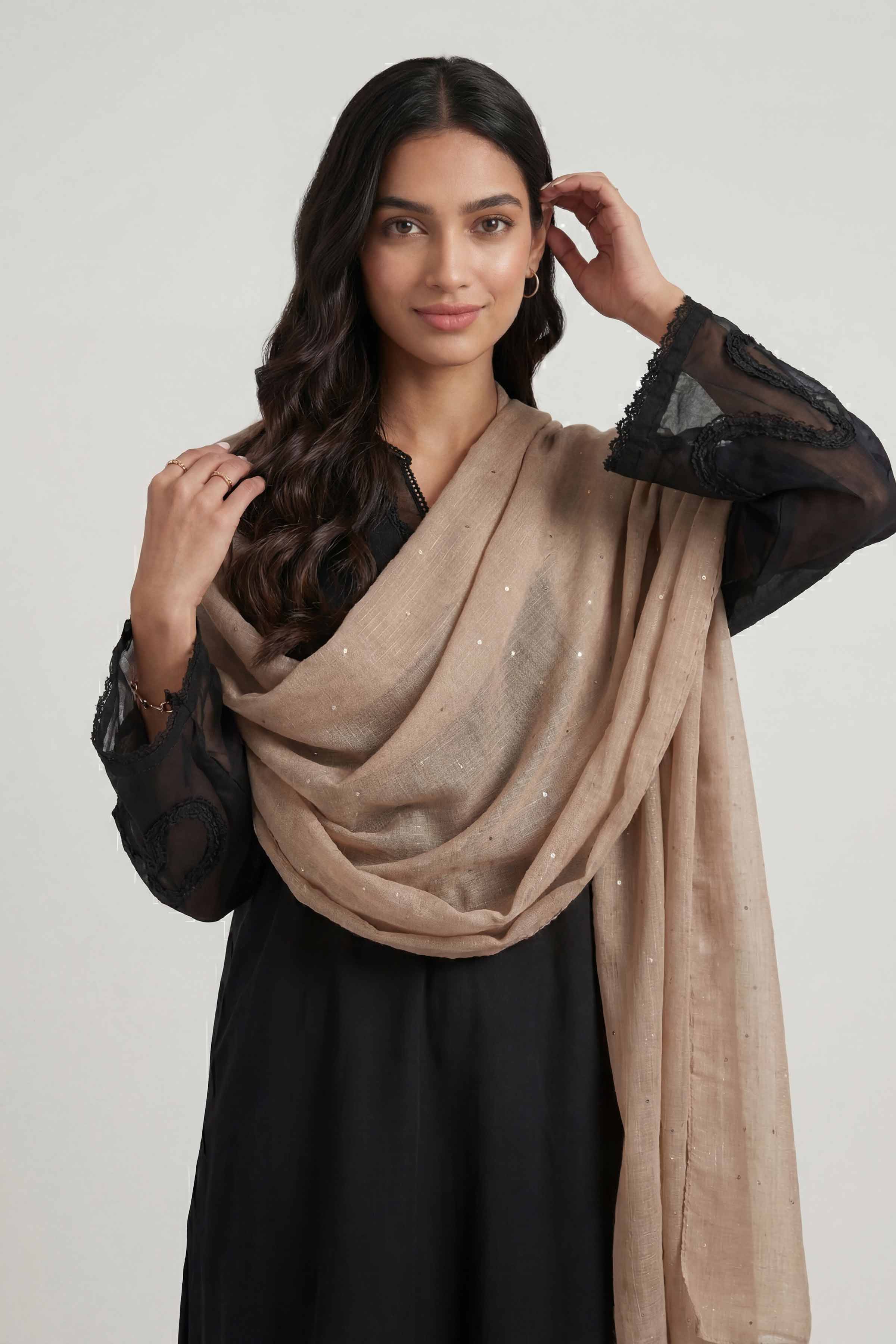 Beige Women Scarf - 447822118