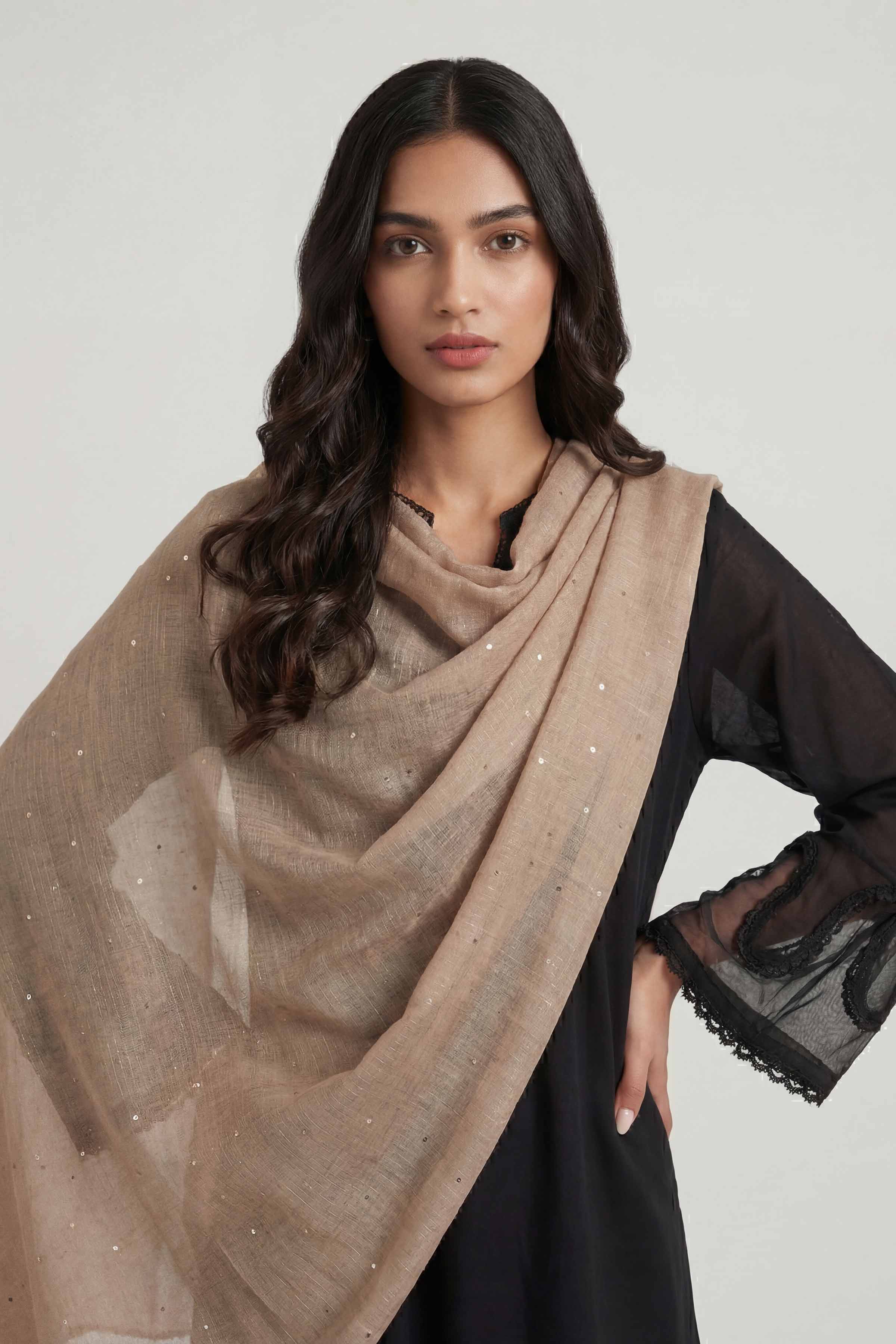 Beige Women Scarf - 447822118