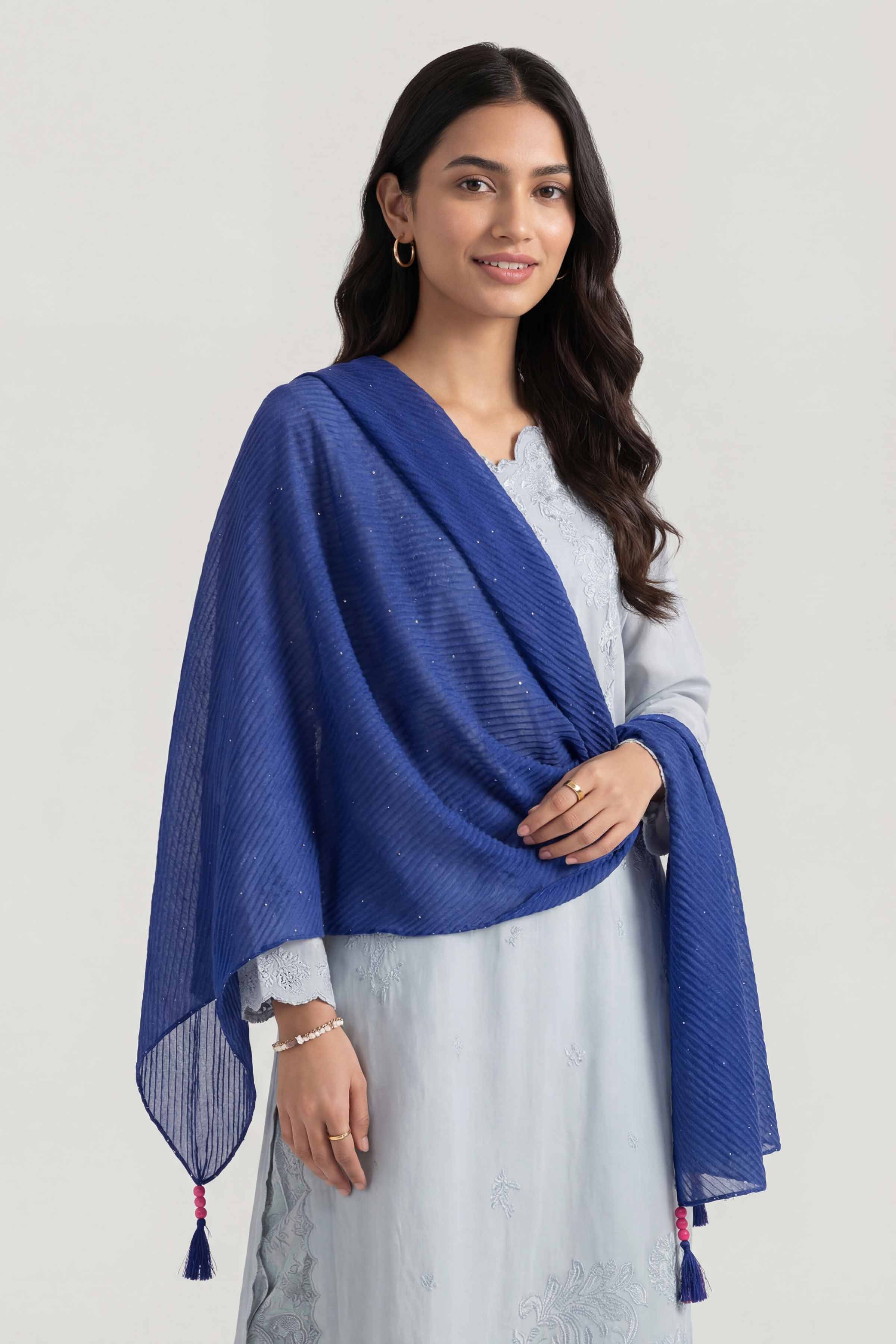 Blue Women Scarf - 447842108