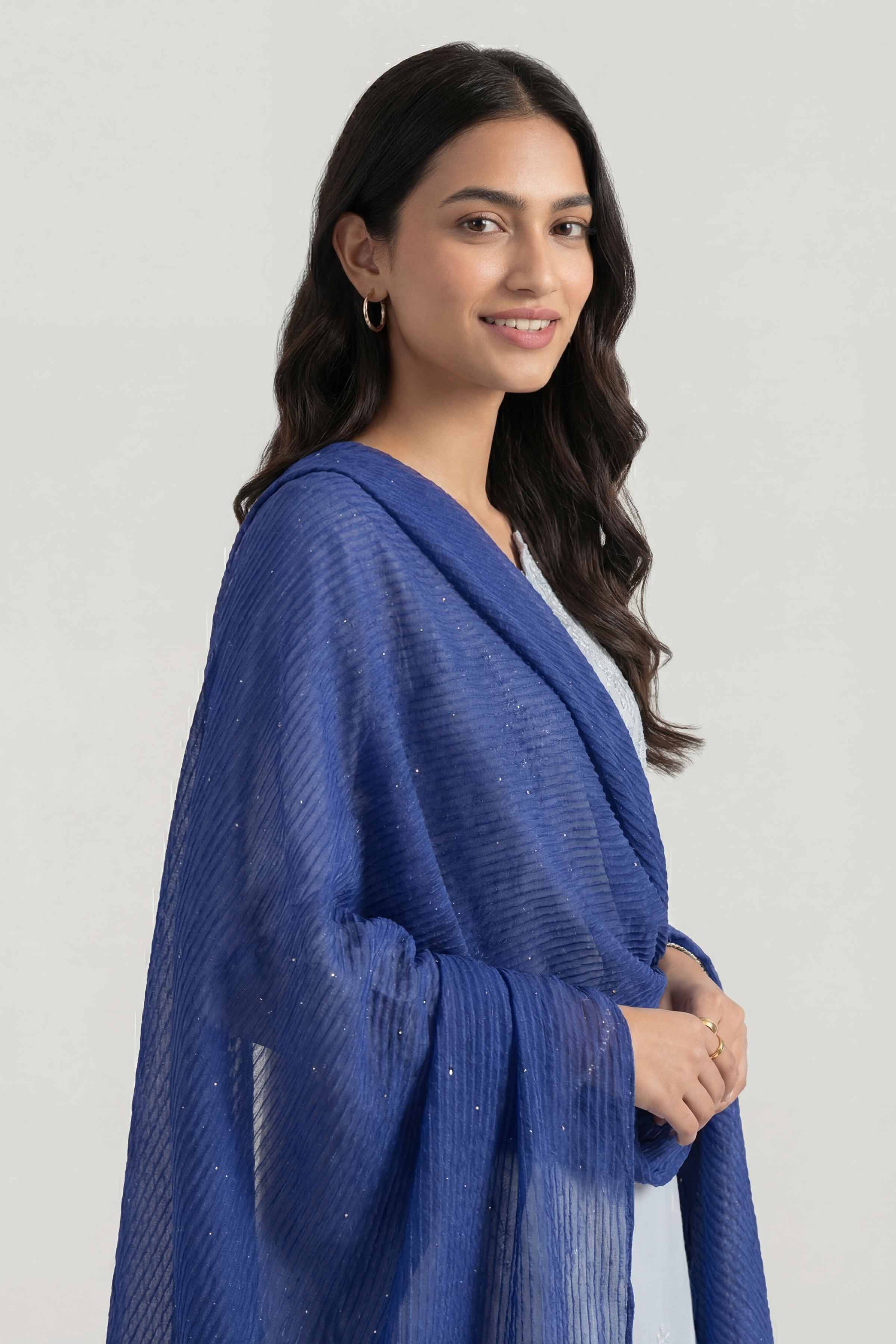Blue Women Scarf - 447842108