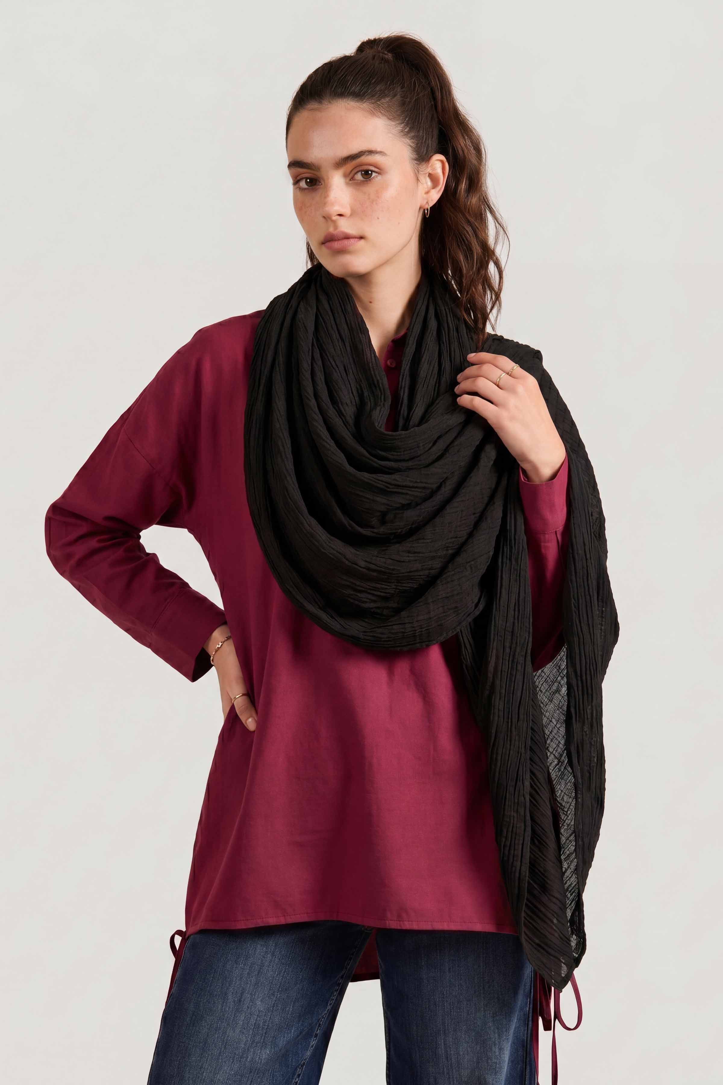Black Women Scarf - 447852103