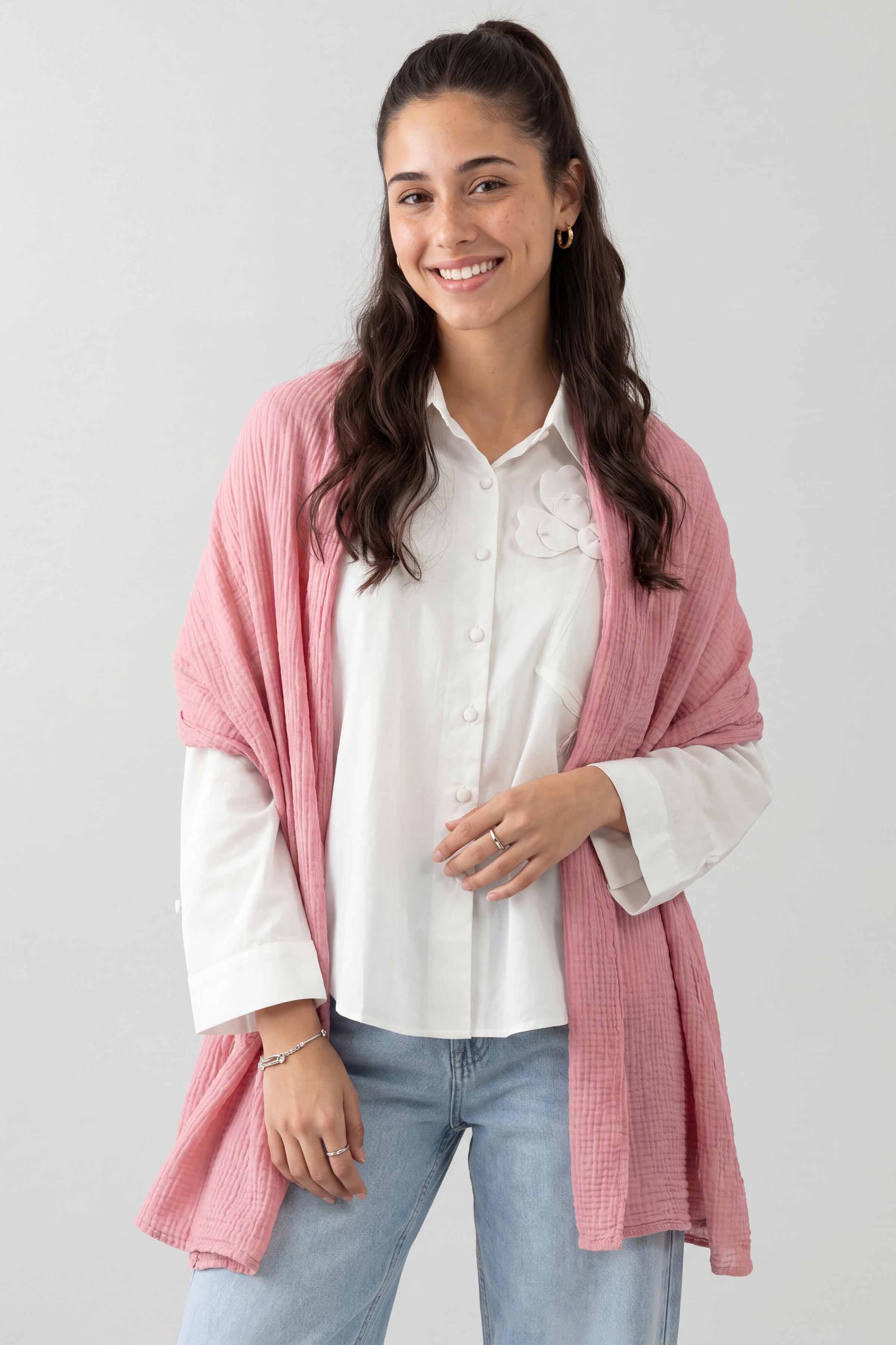 Light Pink Women Scarf - 447852114