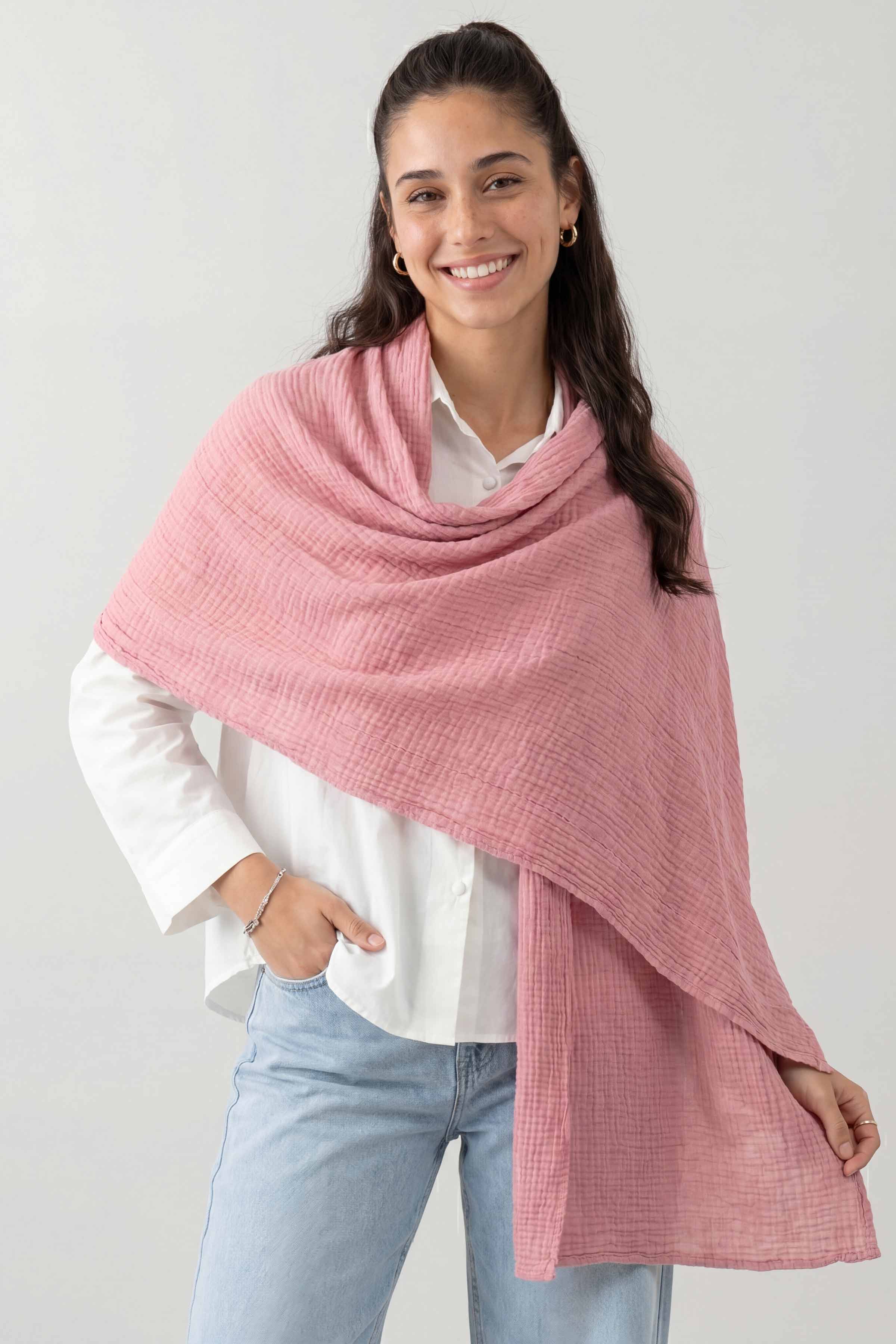 Light Pink Women Scarf - 447852114
