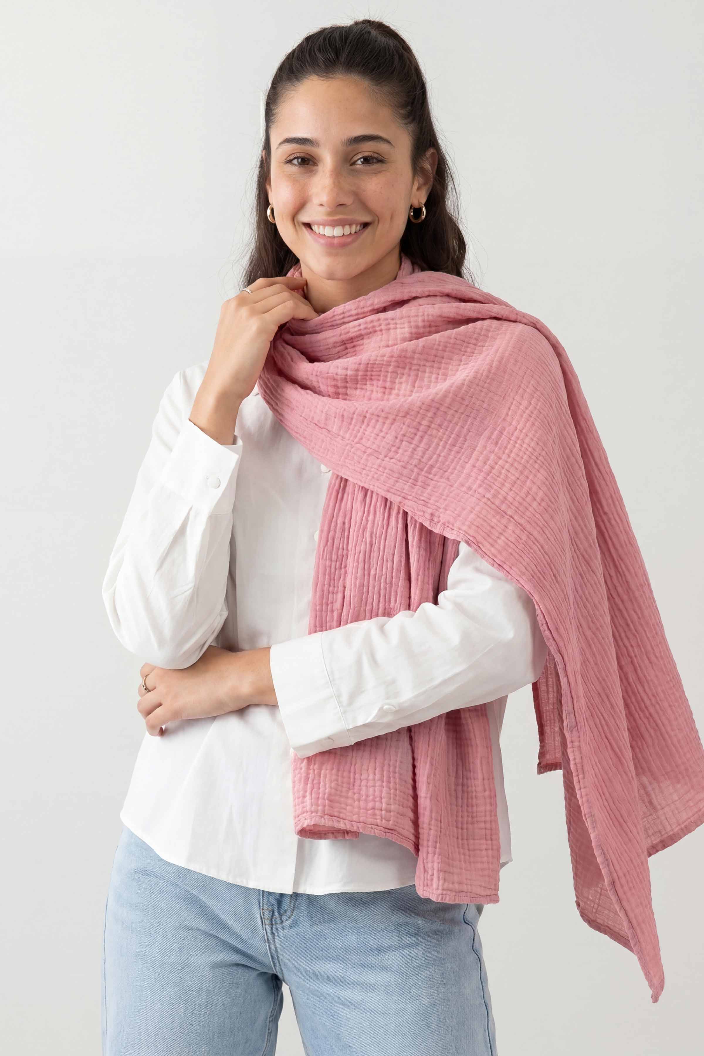 Light Pink Women Scarf - 447852114