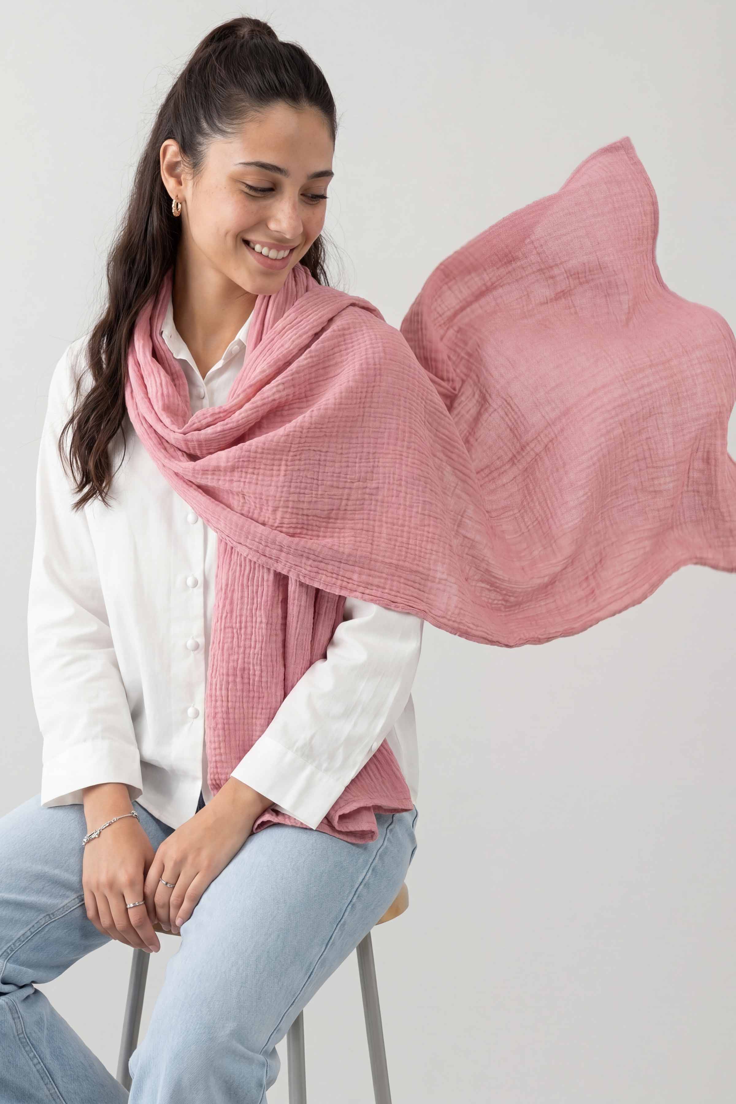 Light Pink Women Scarf - 447852114