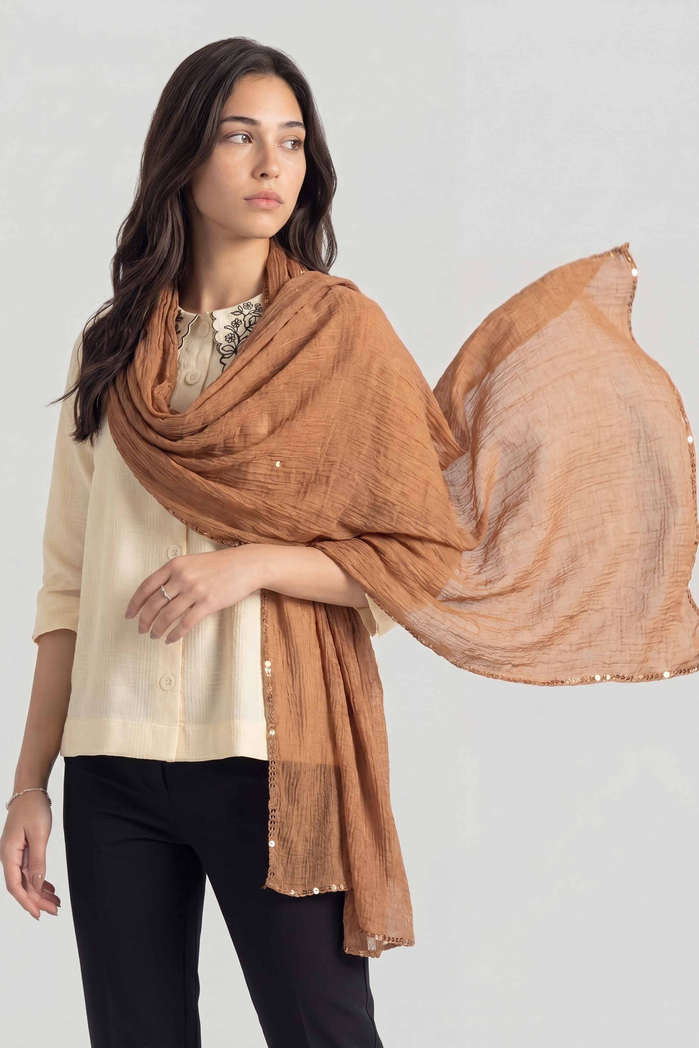 Brown Women Scarf - 447862113