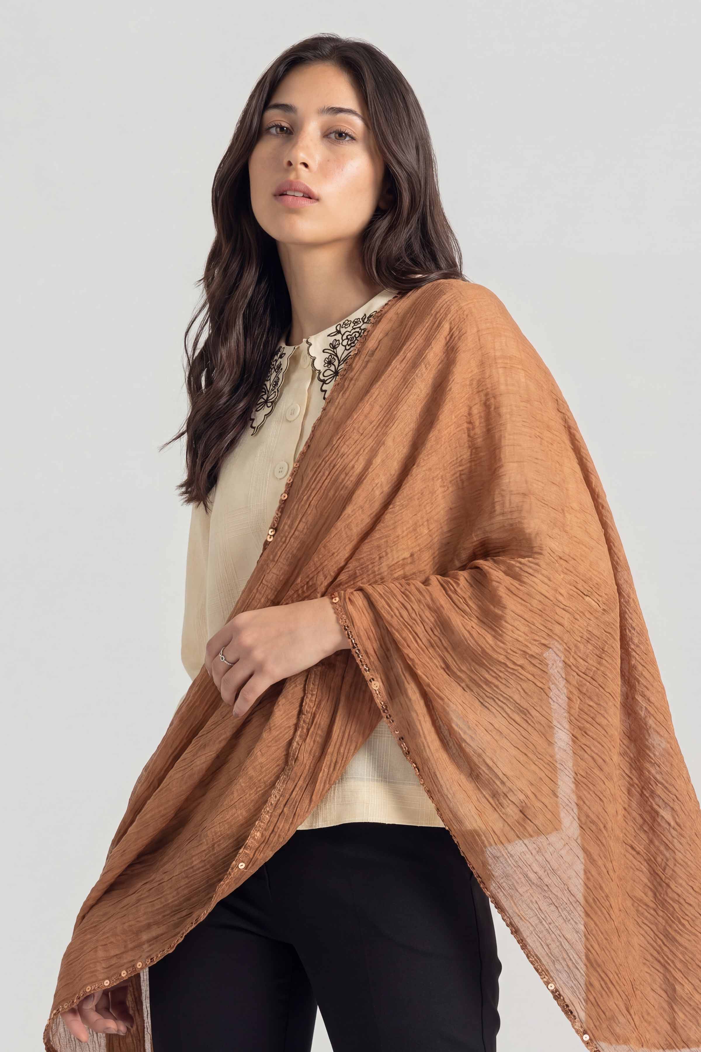 Brown Women Scarf - 447862113
