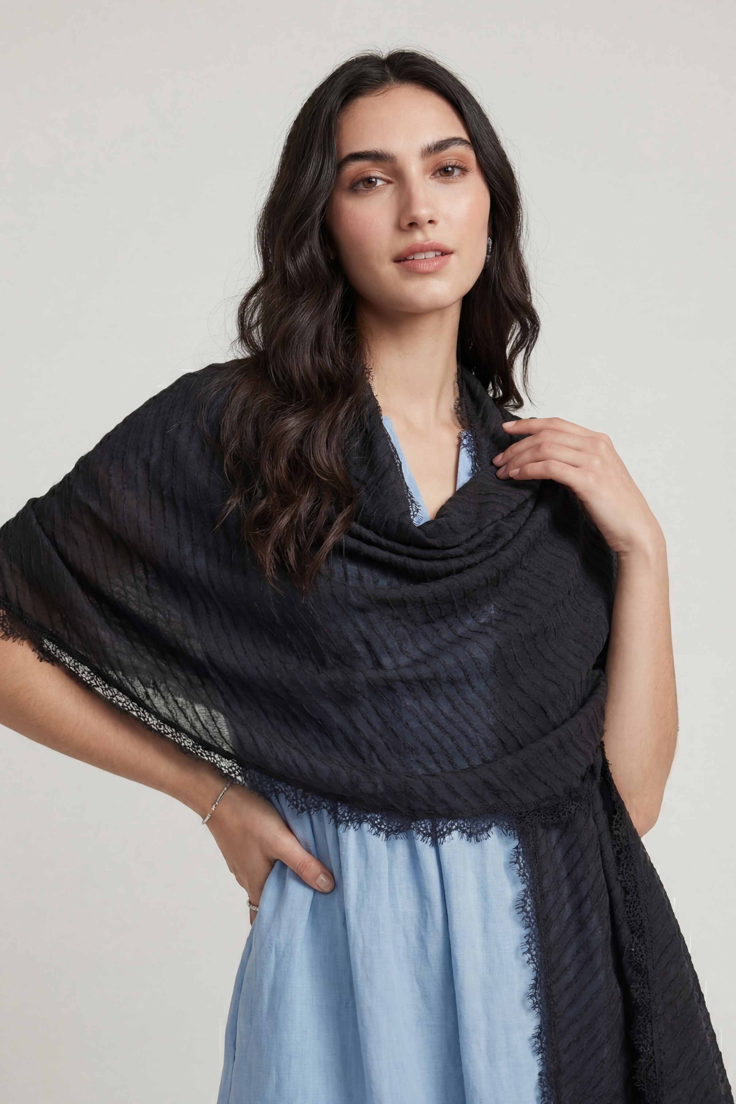 Black Women Scarf - 72070969