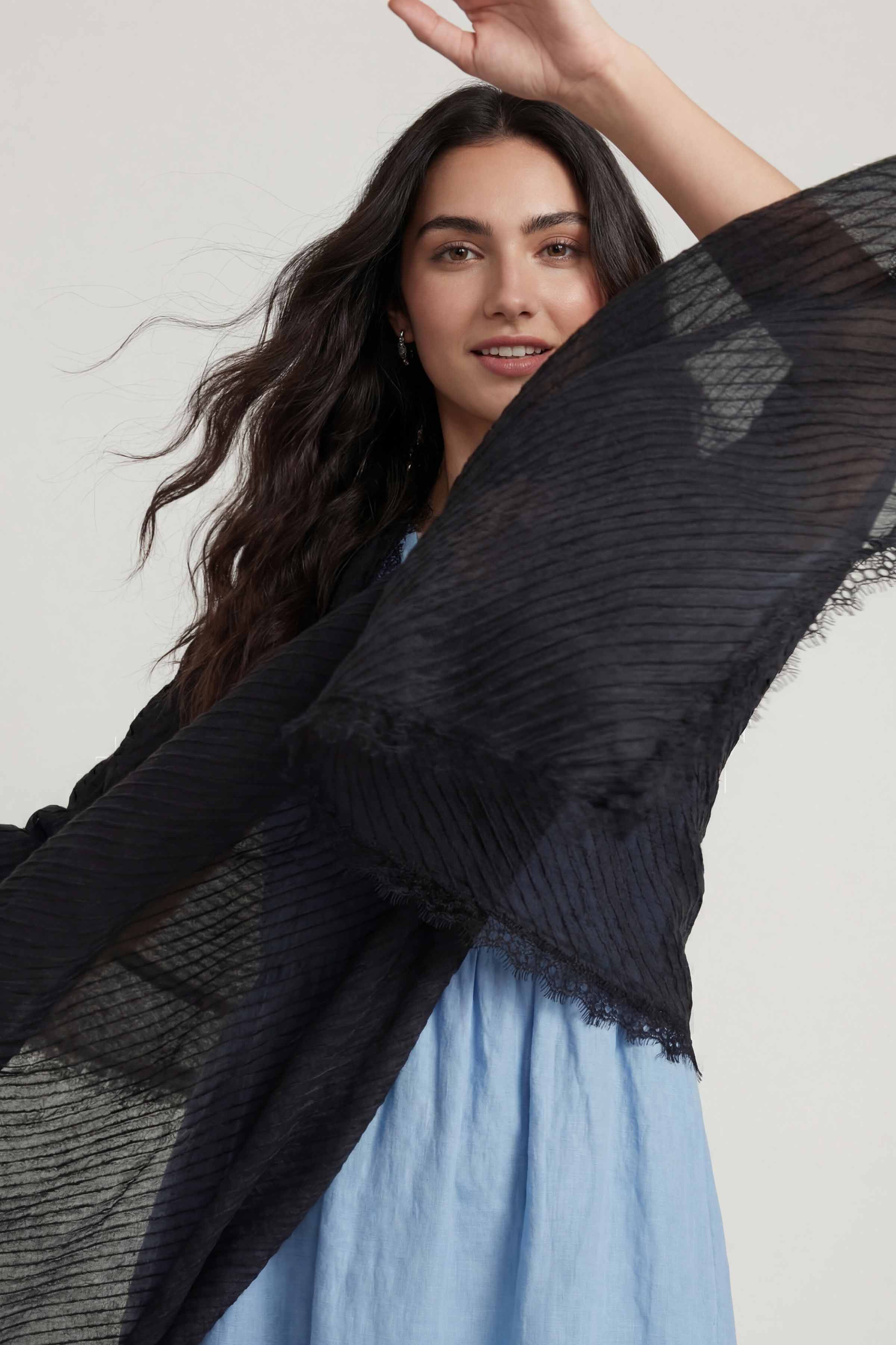 Black Women Scarf - 72070969