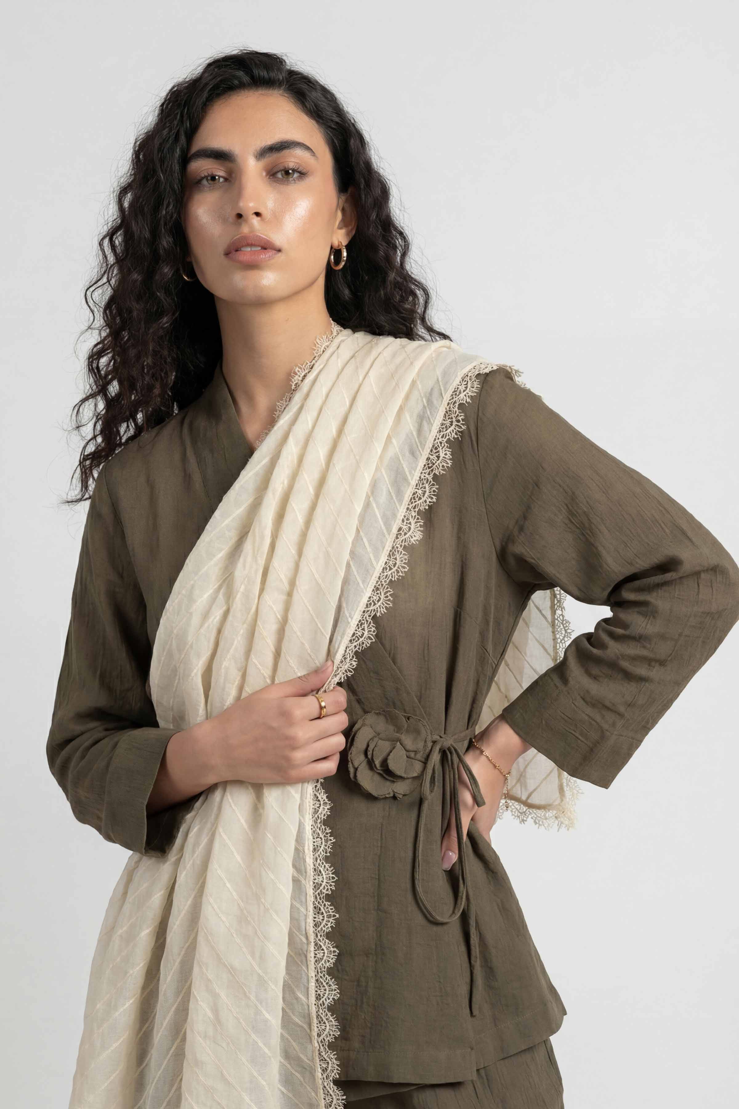 Beige Women Scarf - 72070972