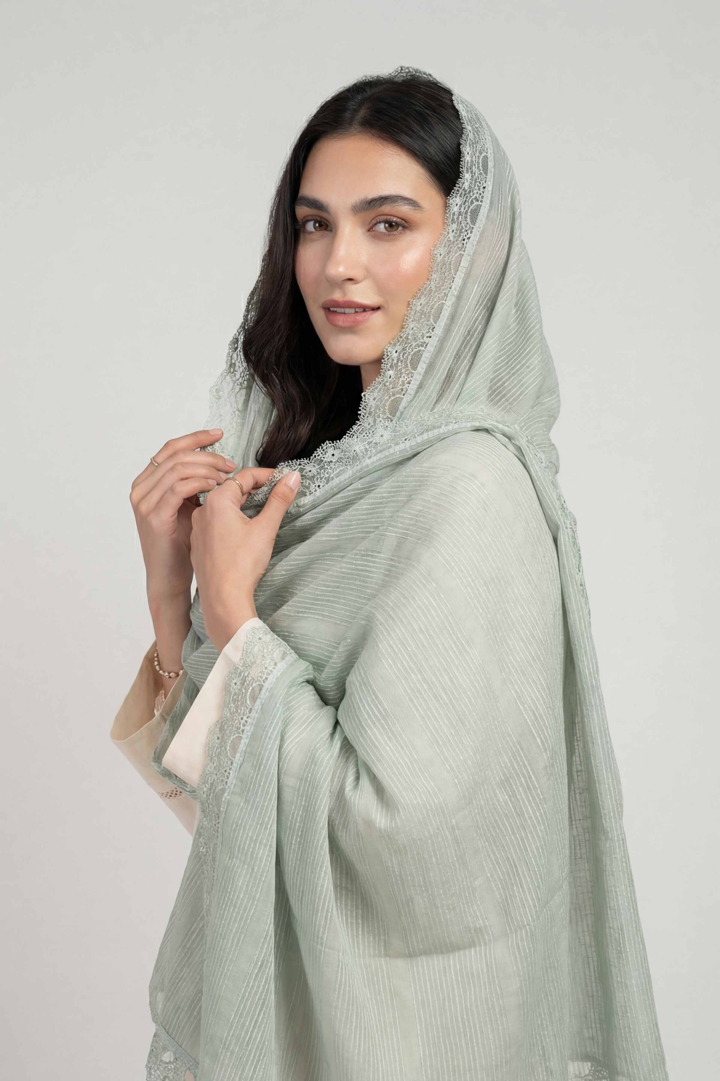 Light Green Women Scarf - 72070973