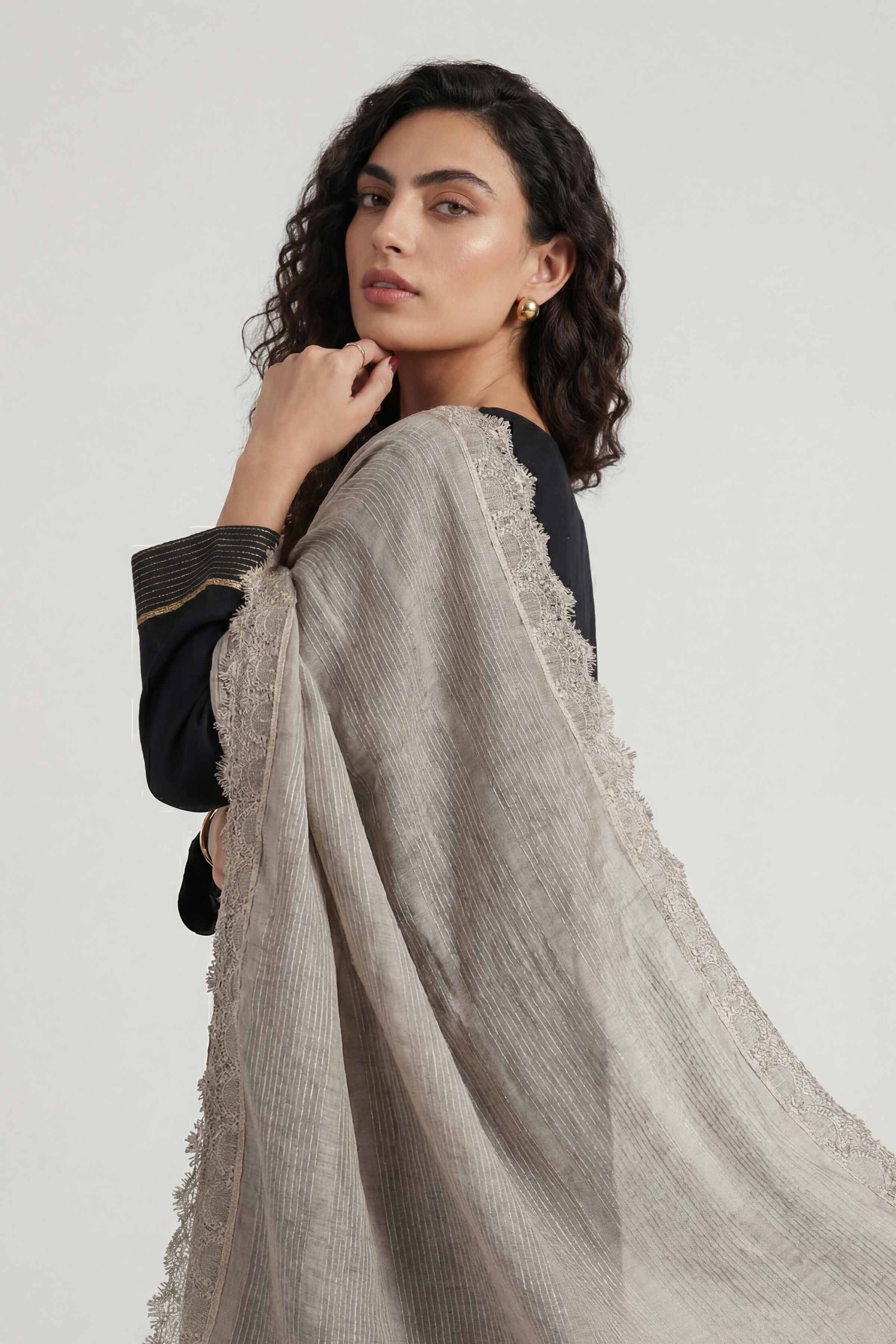 Grey Women Scarf - 72070975