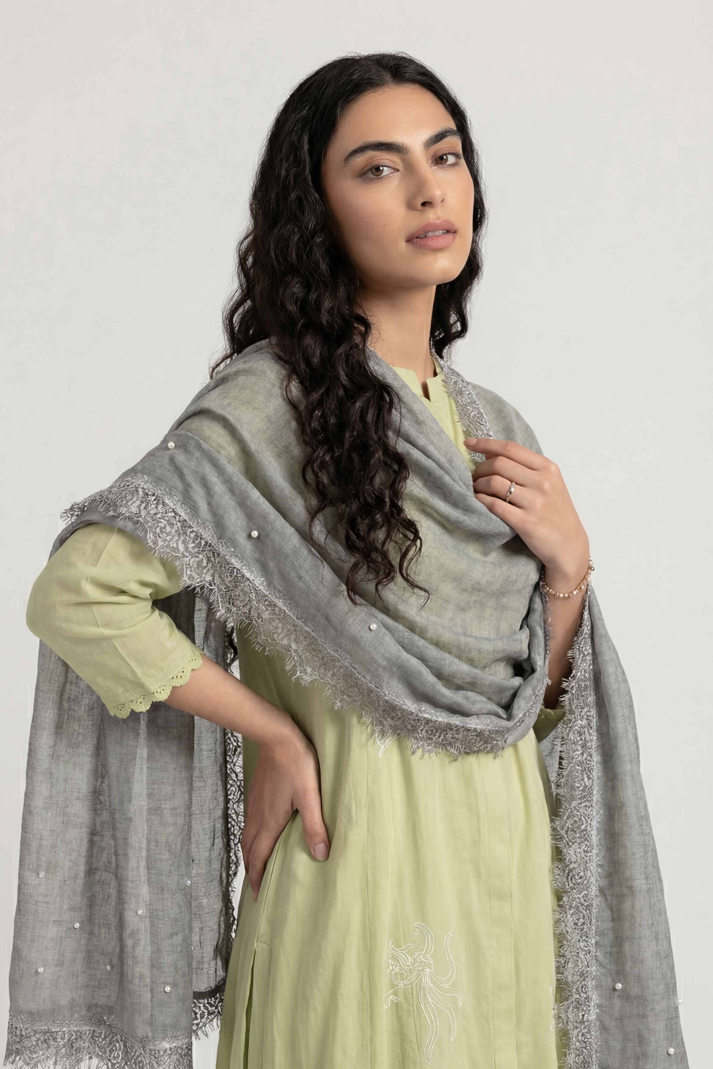Grey Women Scarf - 72070979