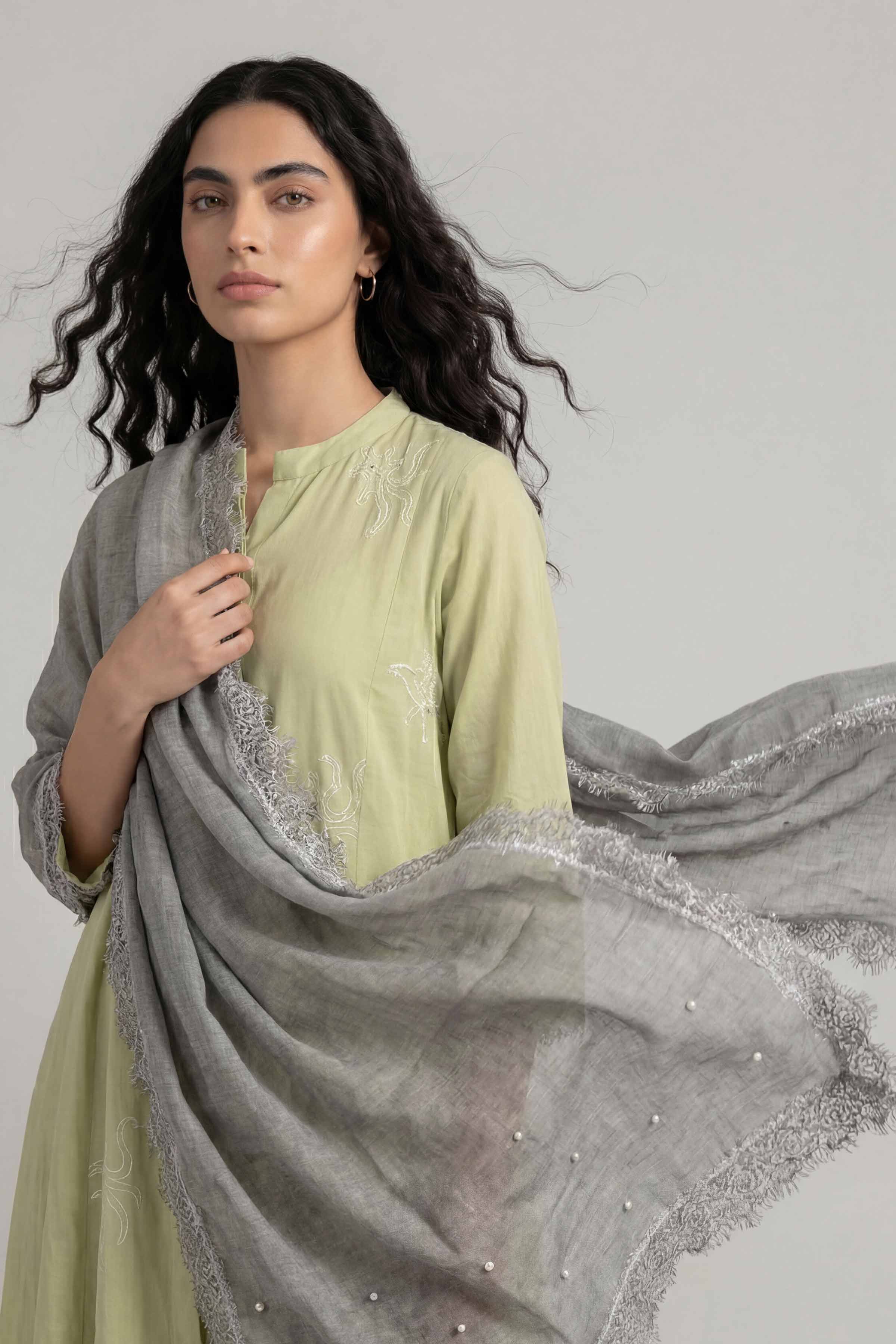 Grey Women Scarf - 72070979