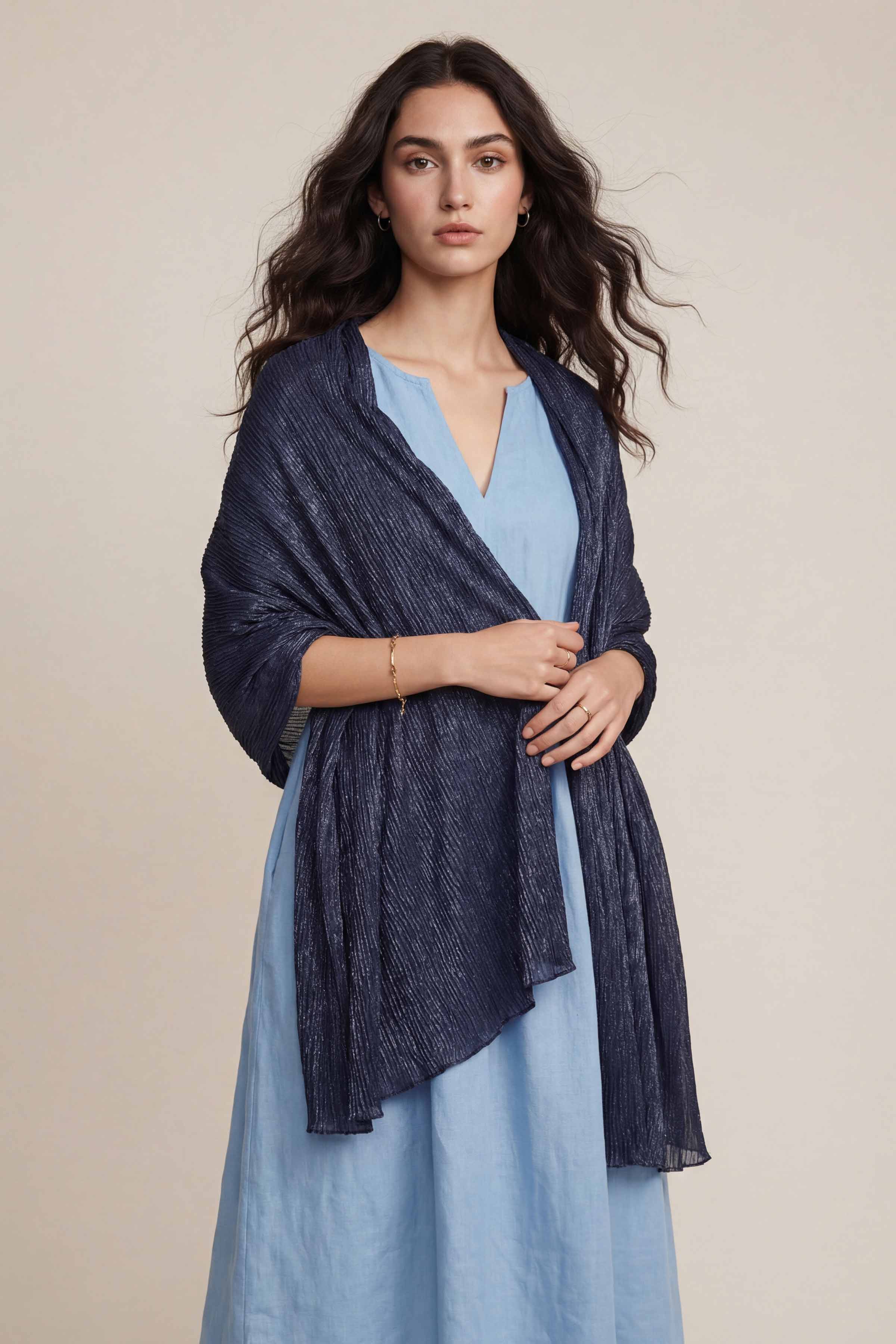 Navy Women Scarf - 72070982