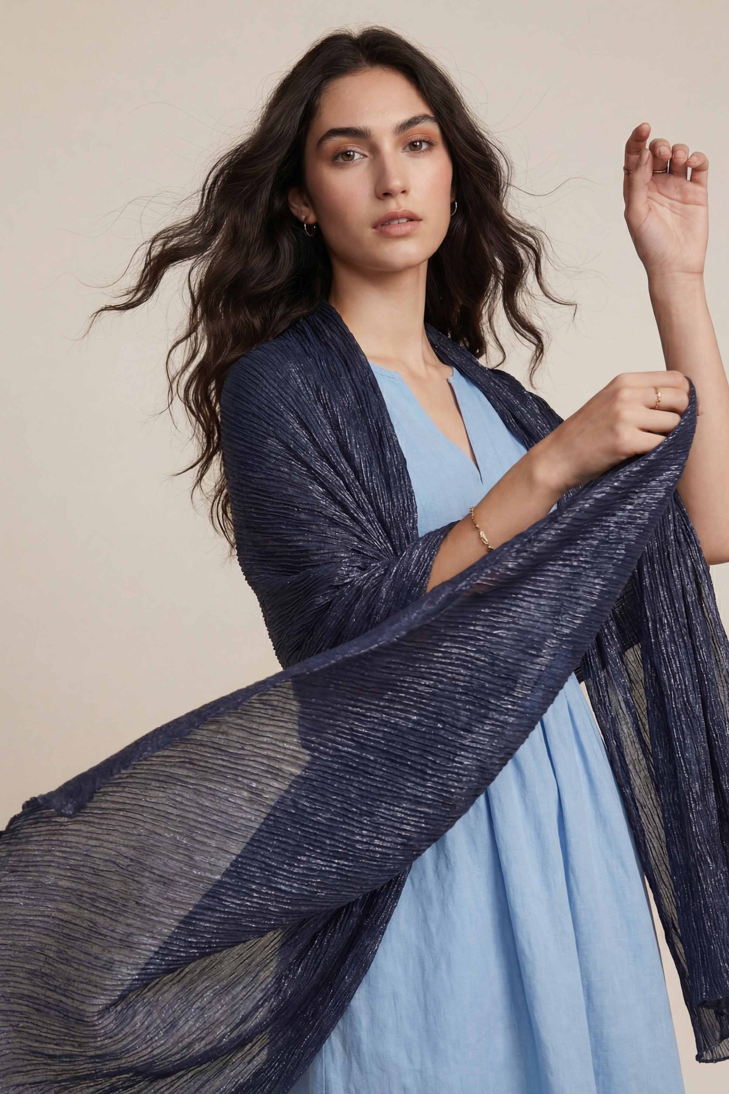 Navy Women Scarf - 72070982