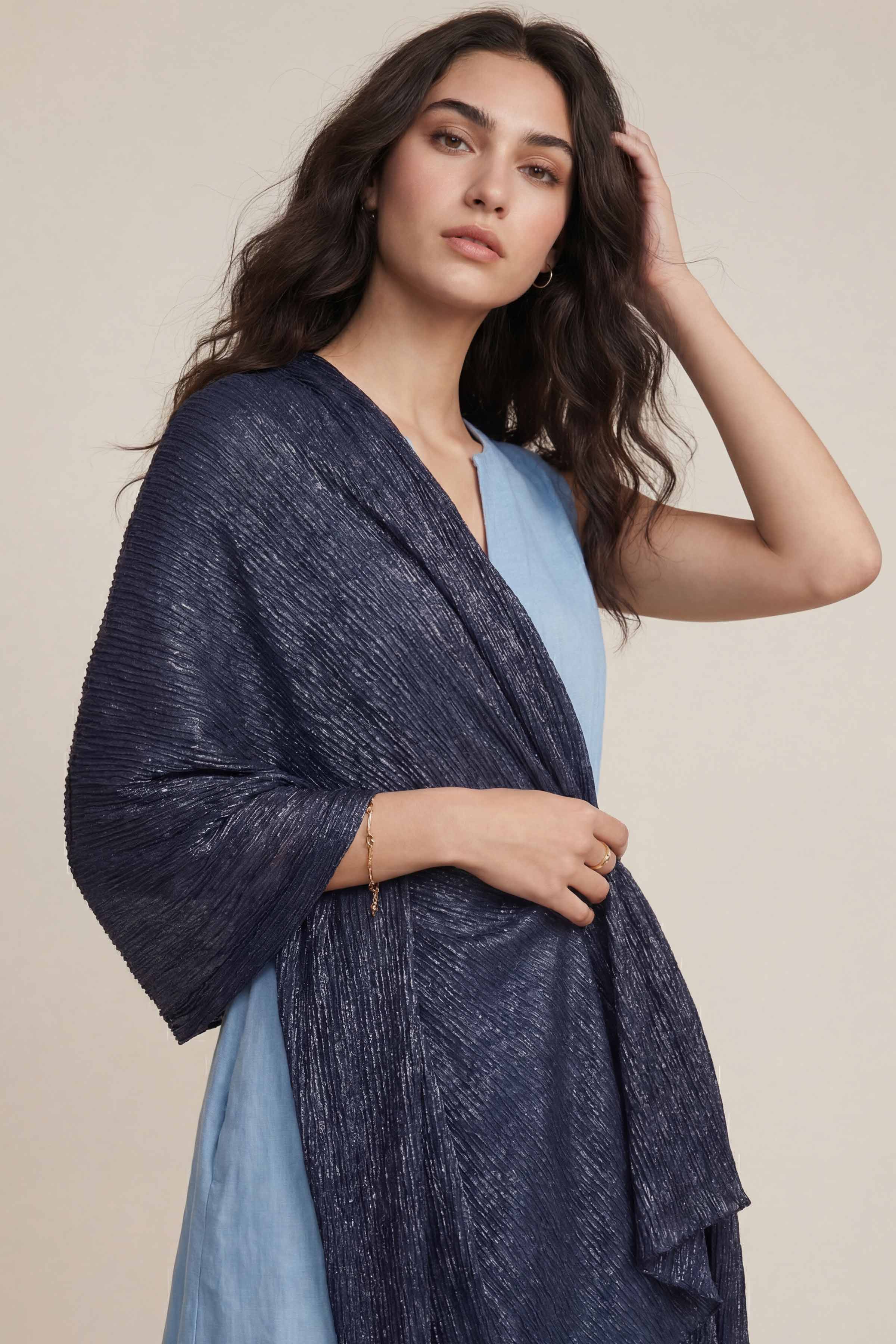 Navy Women Scarf - 72070982