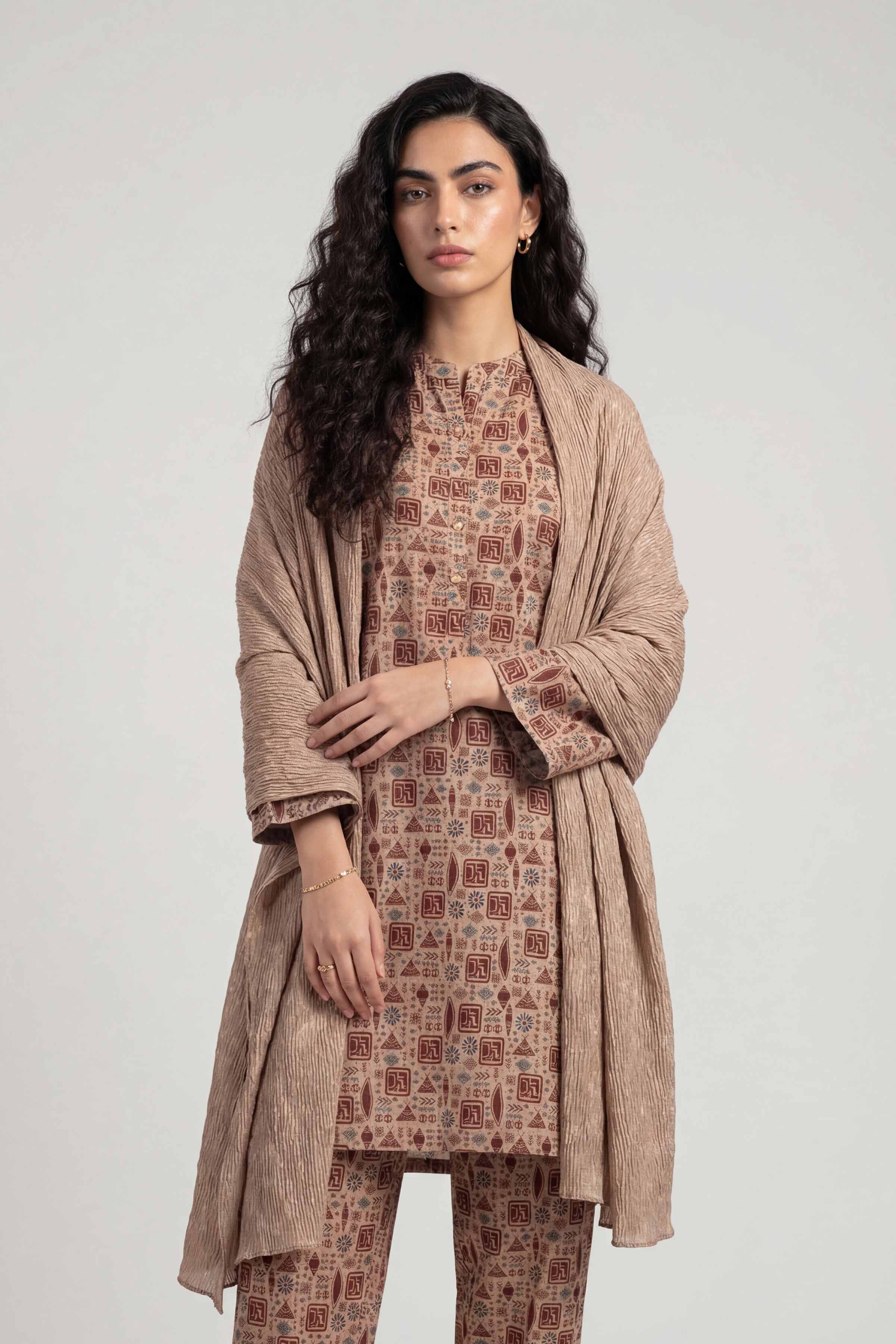 Khaki Women Scarf - 72070983
