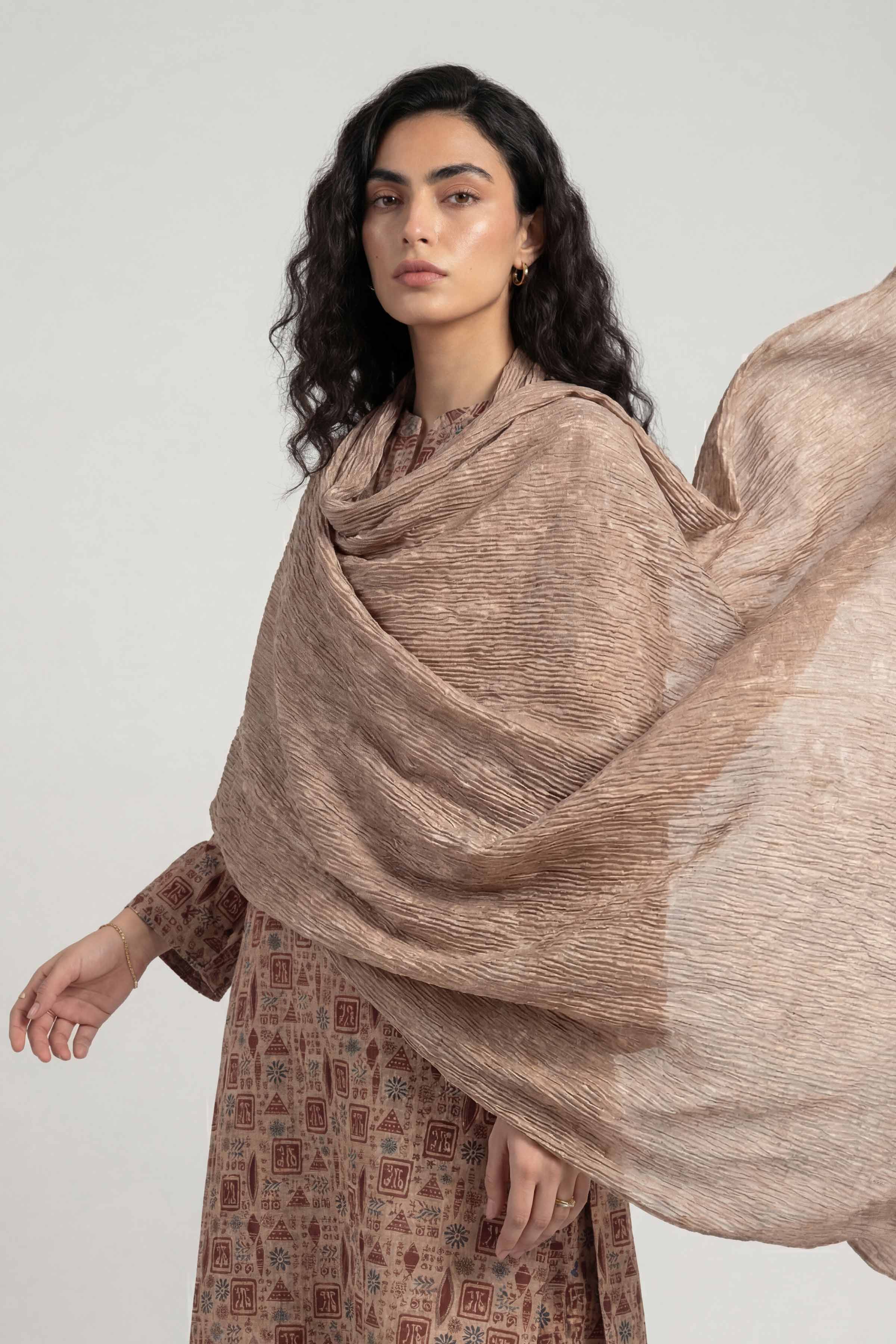 Khaki Women Scarf - 72070983