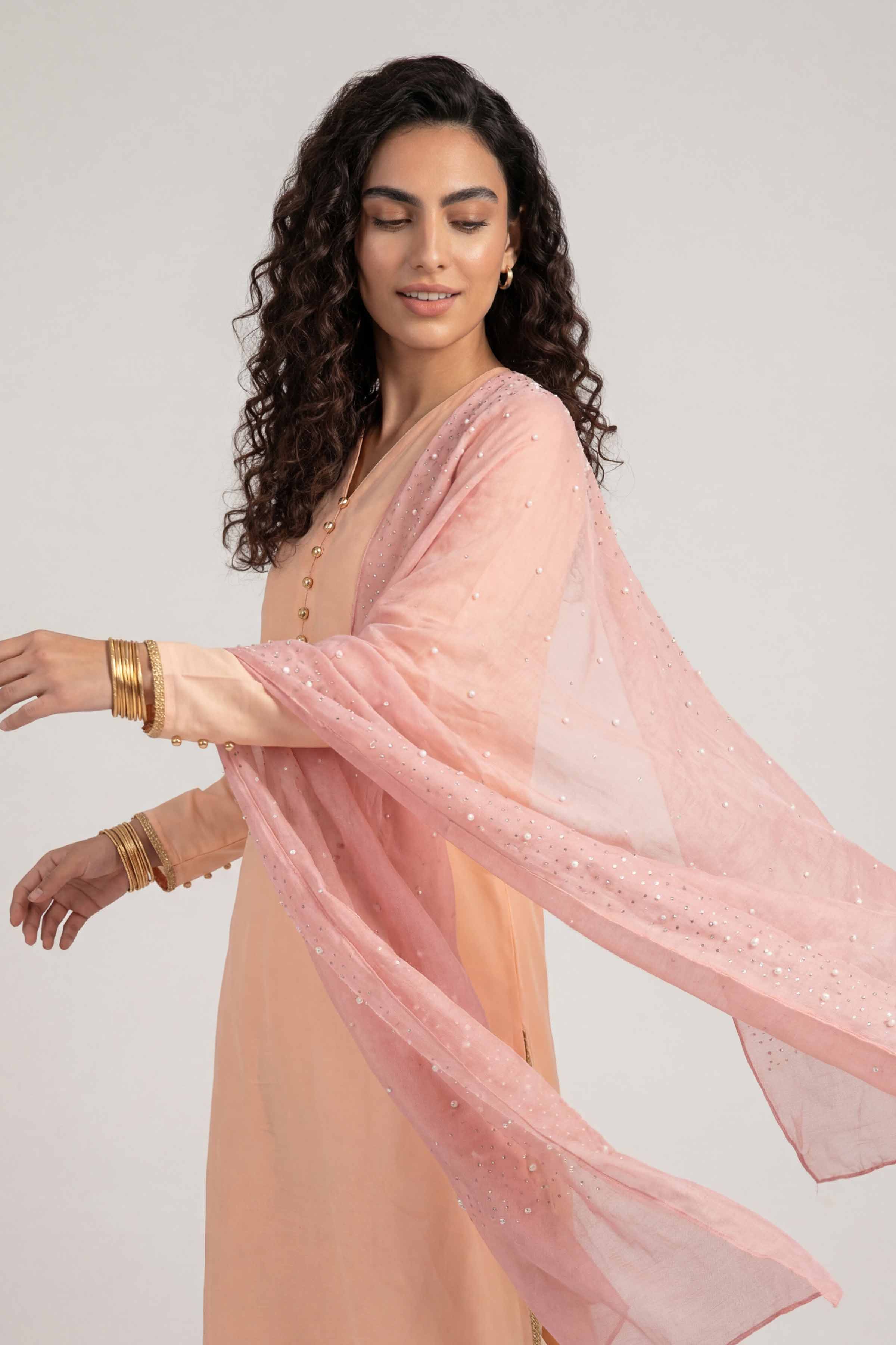 Pink Women Scarf - 72070984