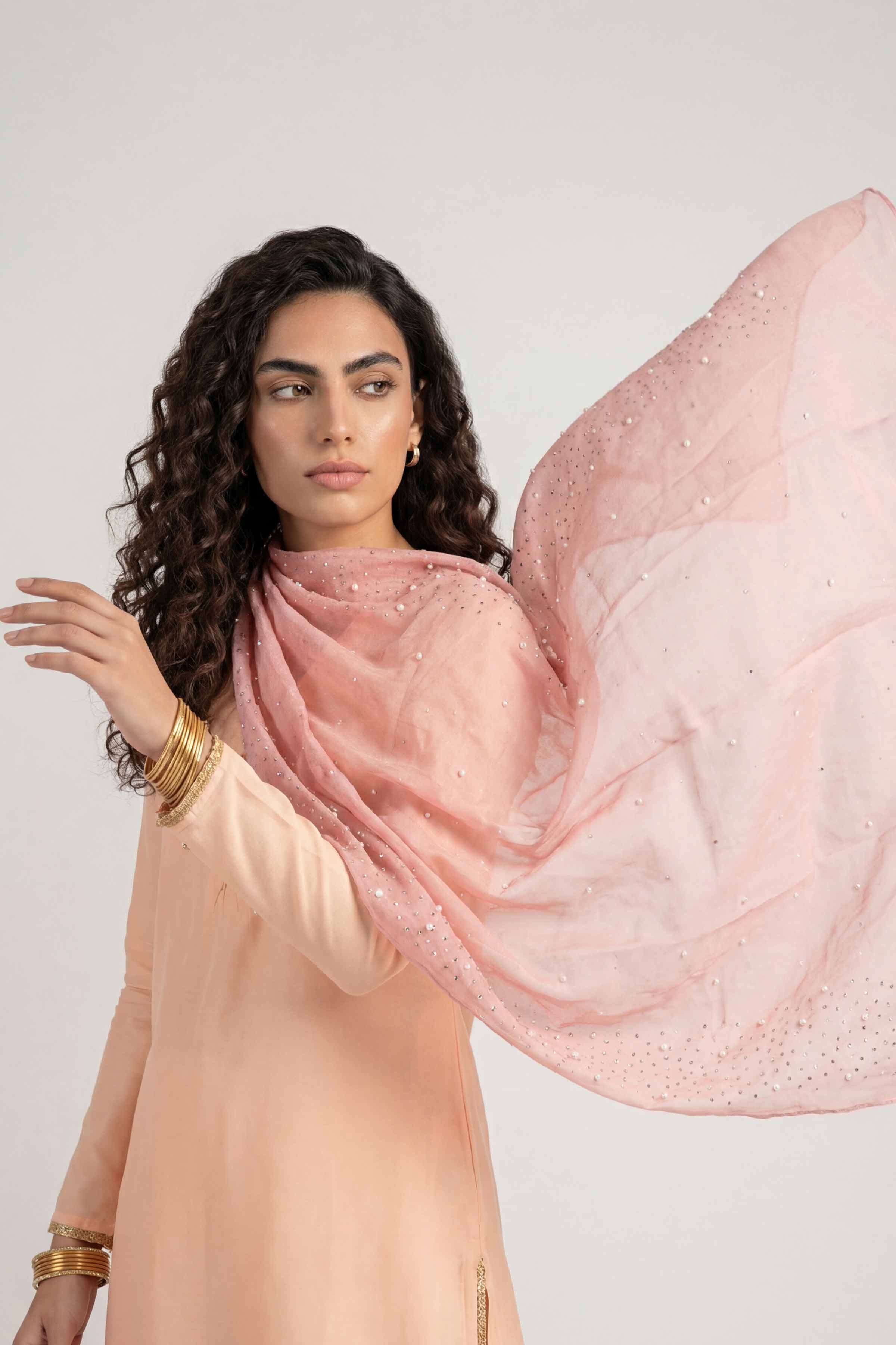 Pink Women Scarf - 72070984