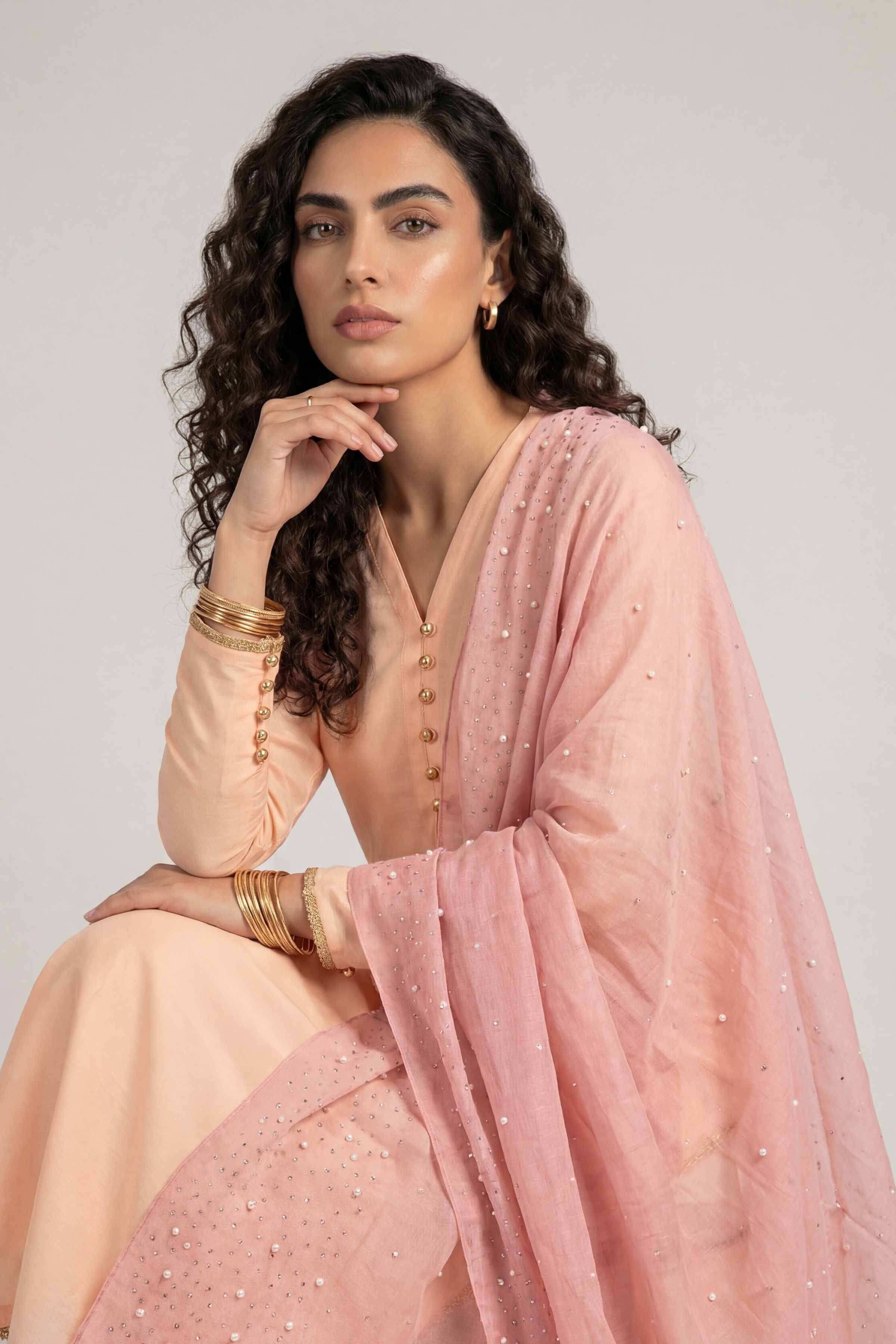 Pink Women Scarf - 72070984