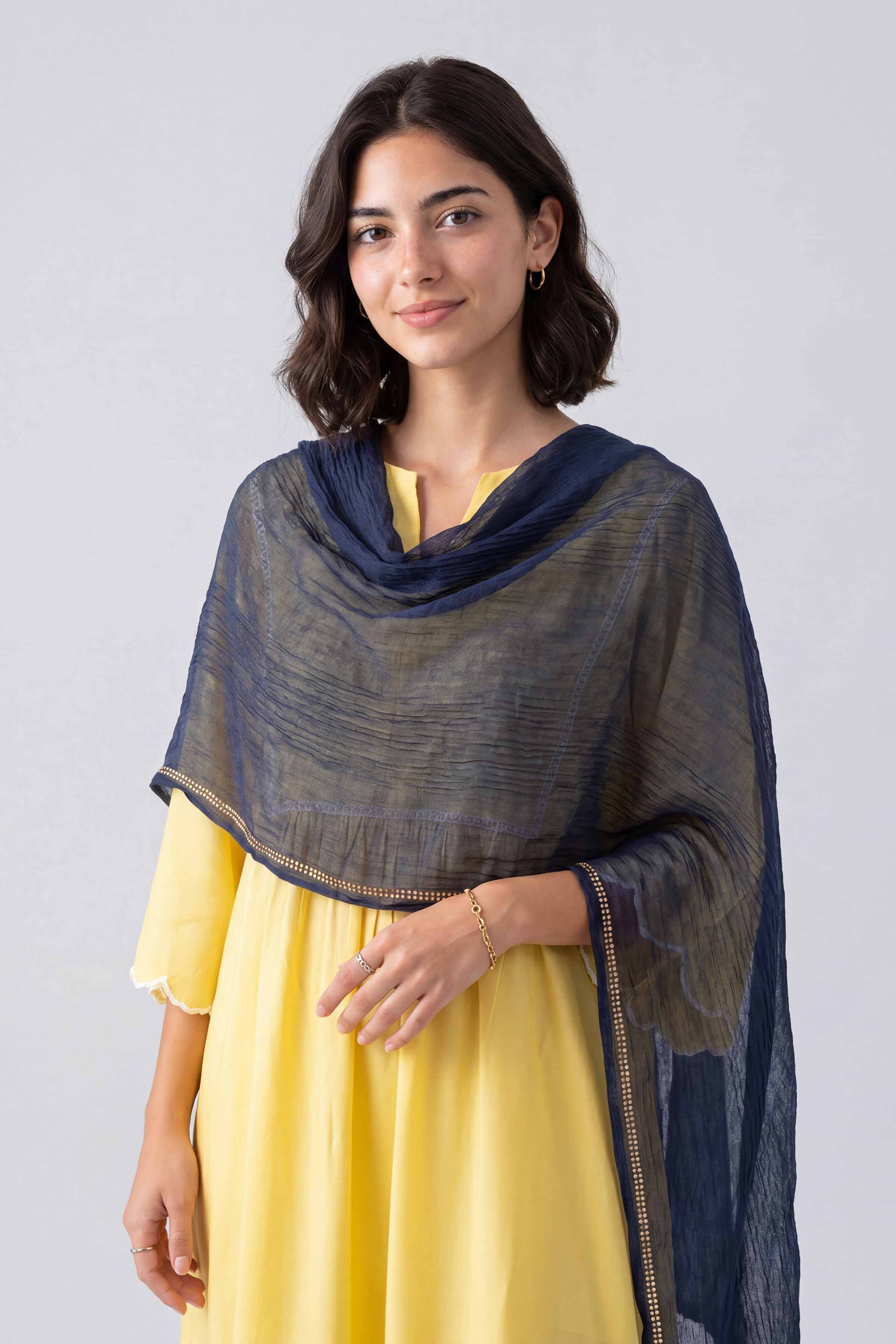 Navy Women Scarf - 448202121