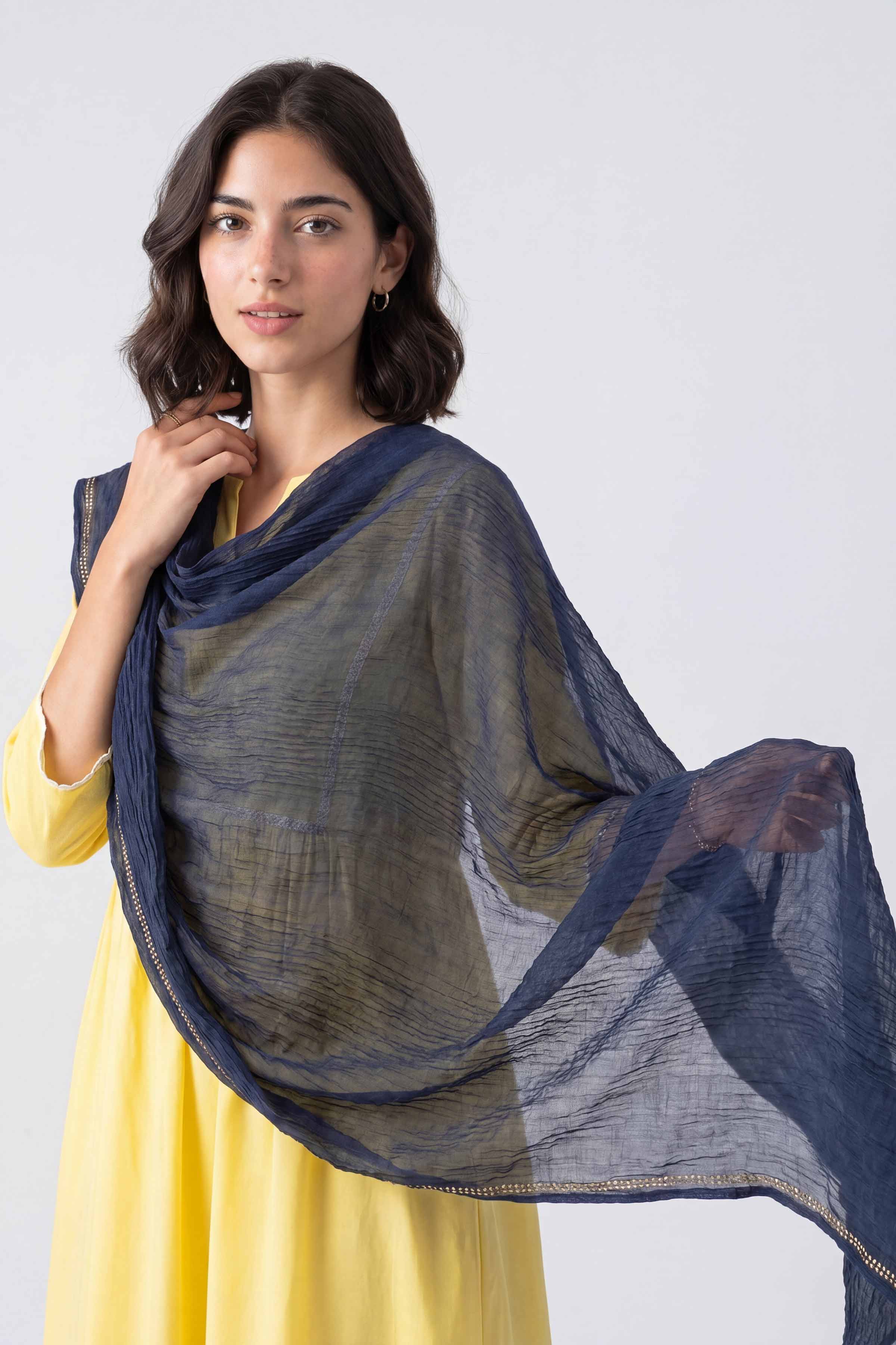 Navy Women Scarf - 448202121