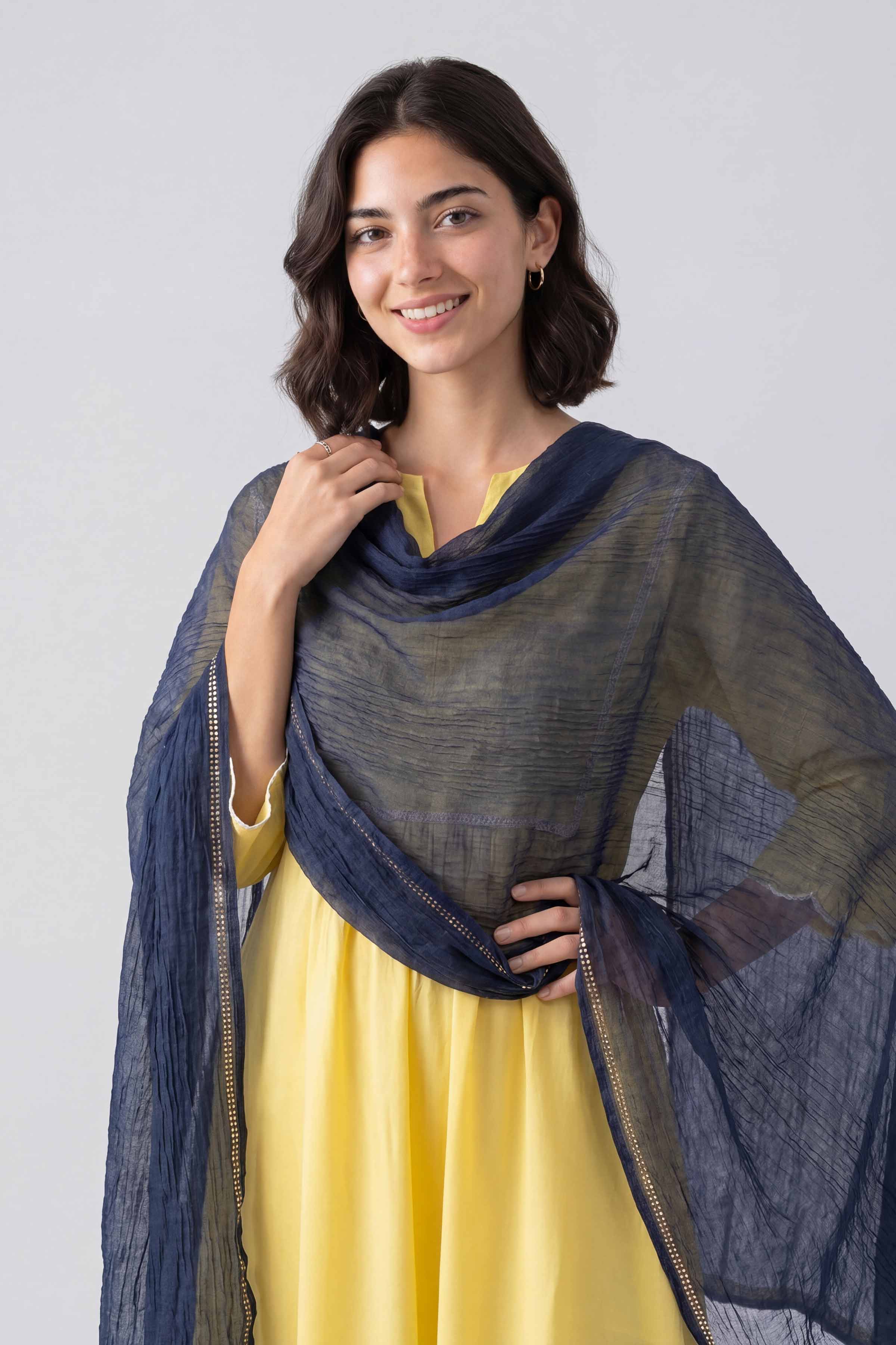 Navy Women Scarf - 448202121