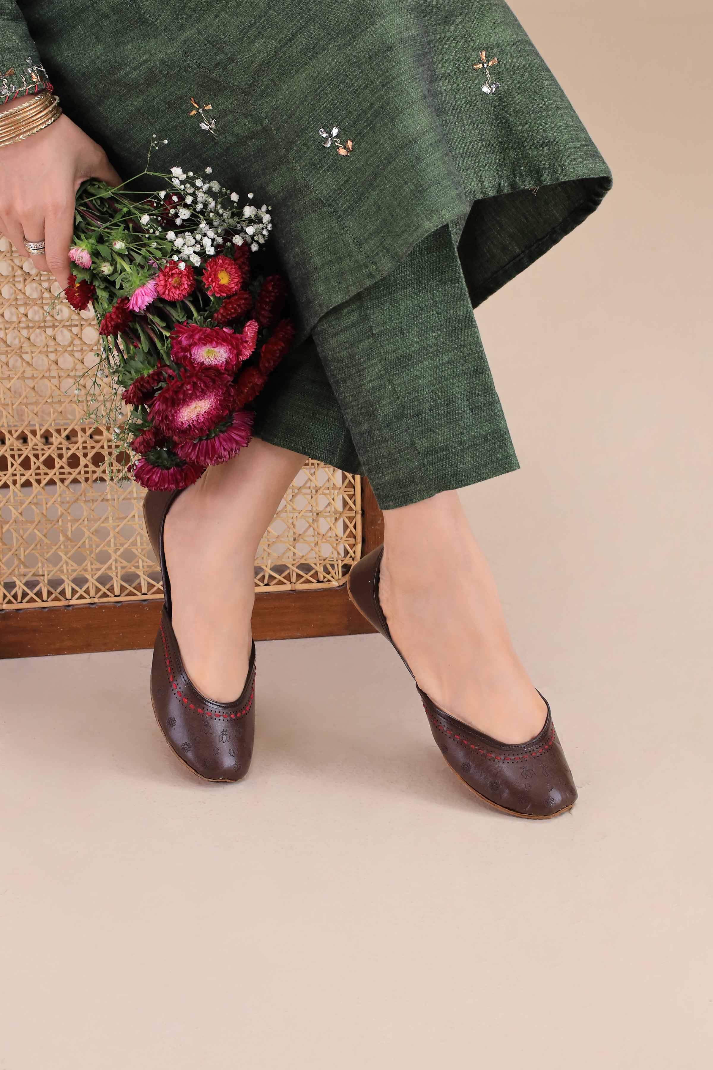 Dark Brown Khussa-1531153713