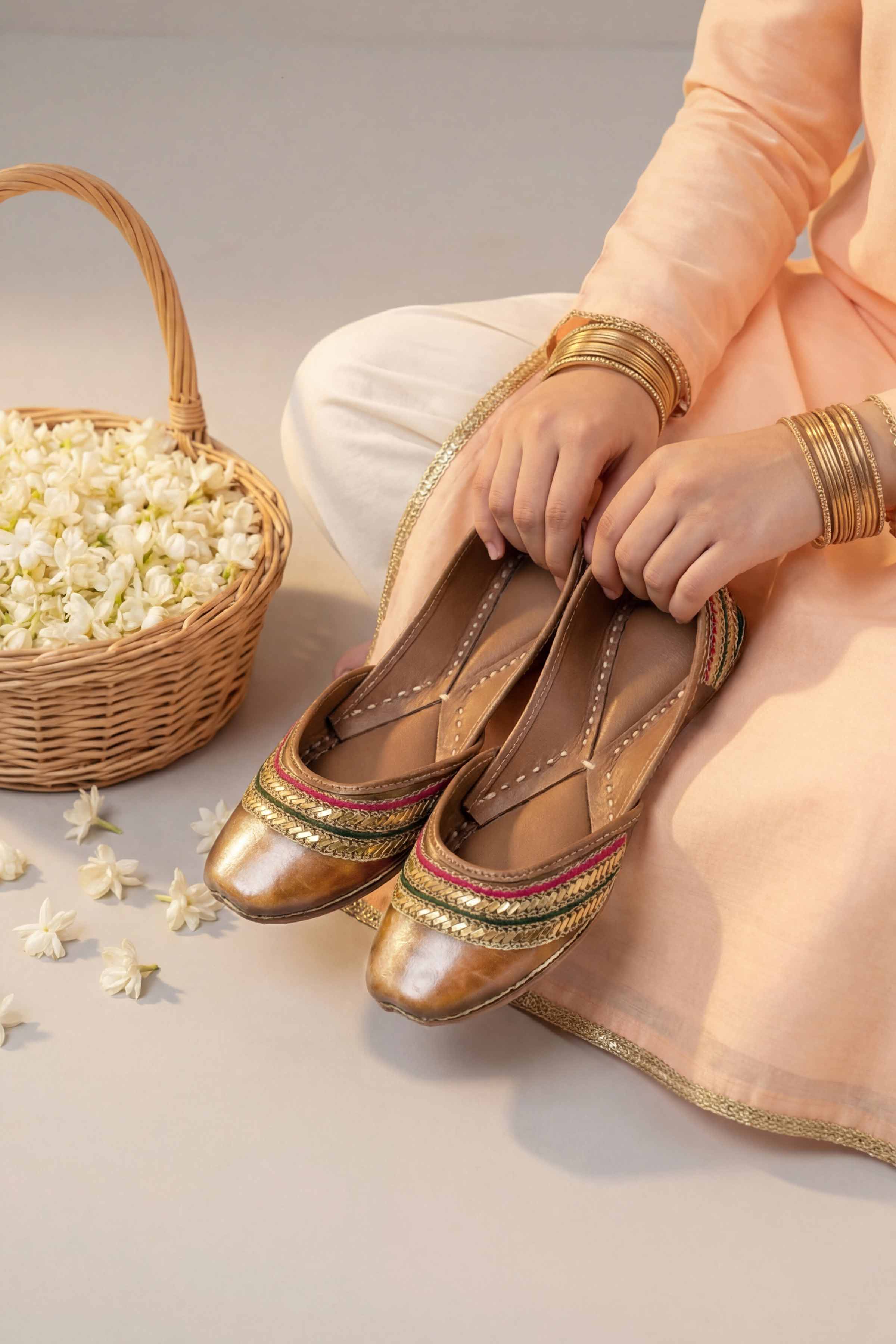 Light Brown Khussa-1596933713