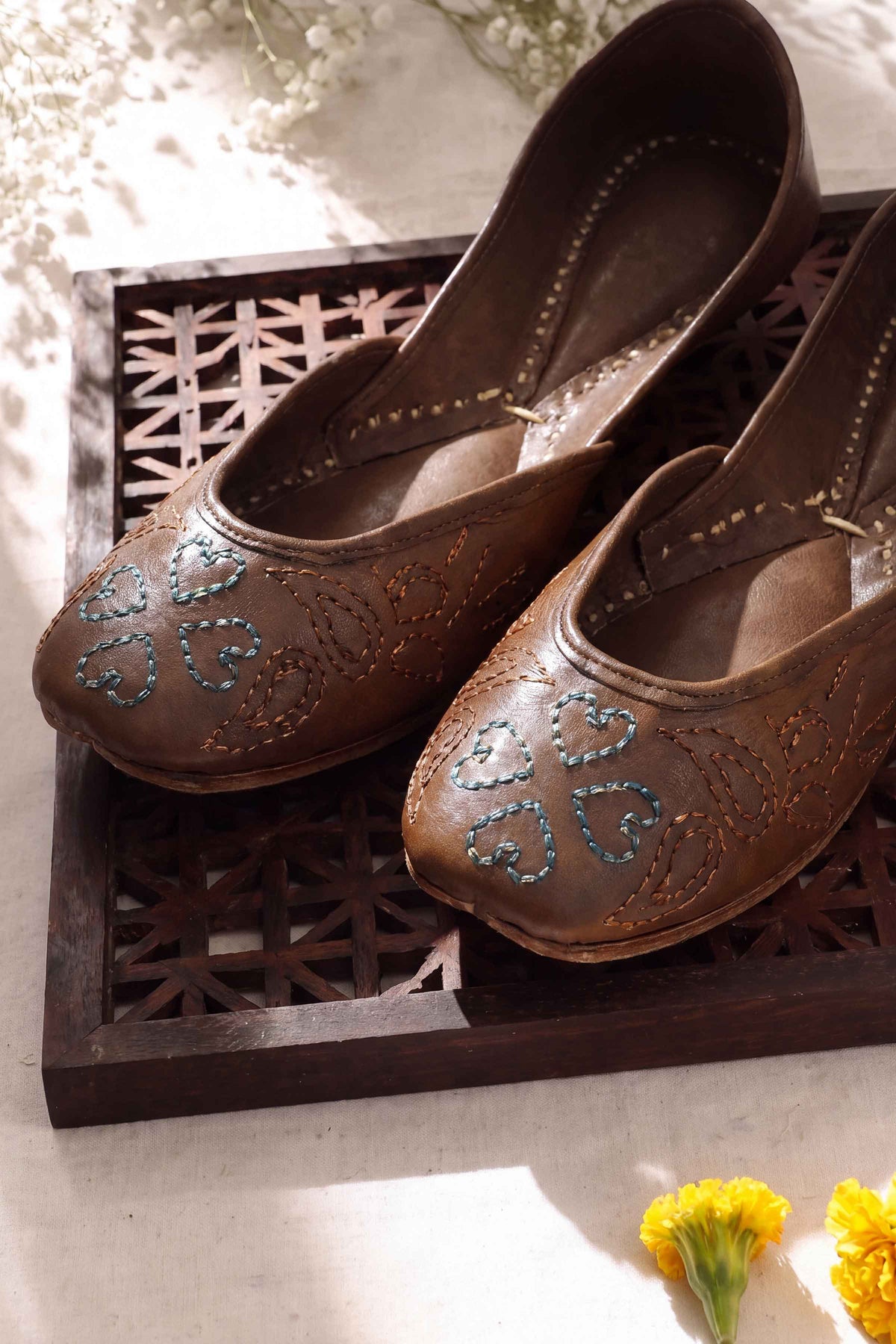 Dark Brown Khussa-1718223713