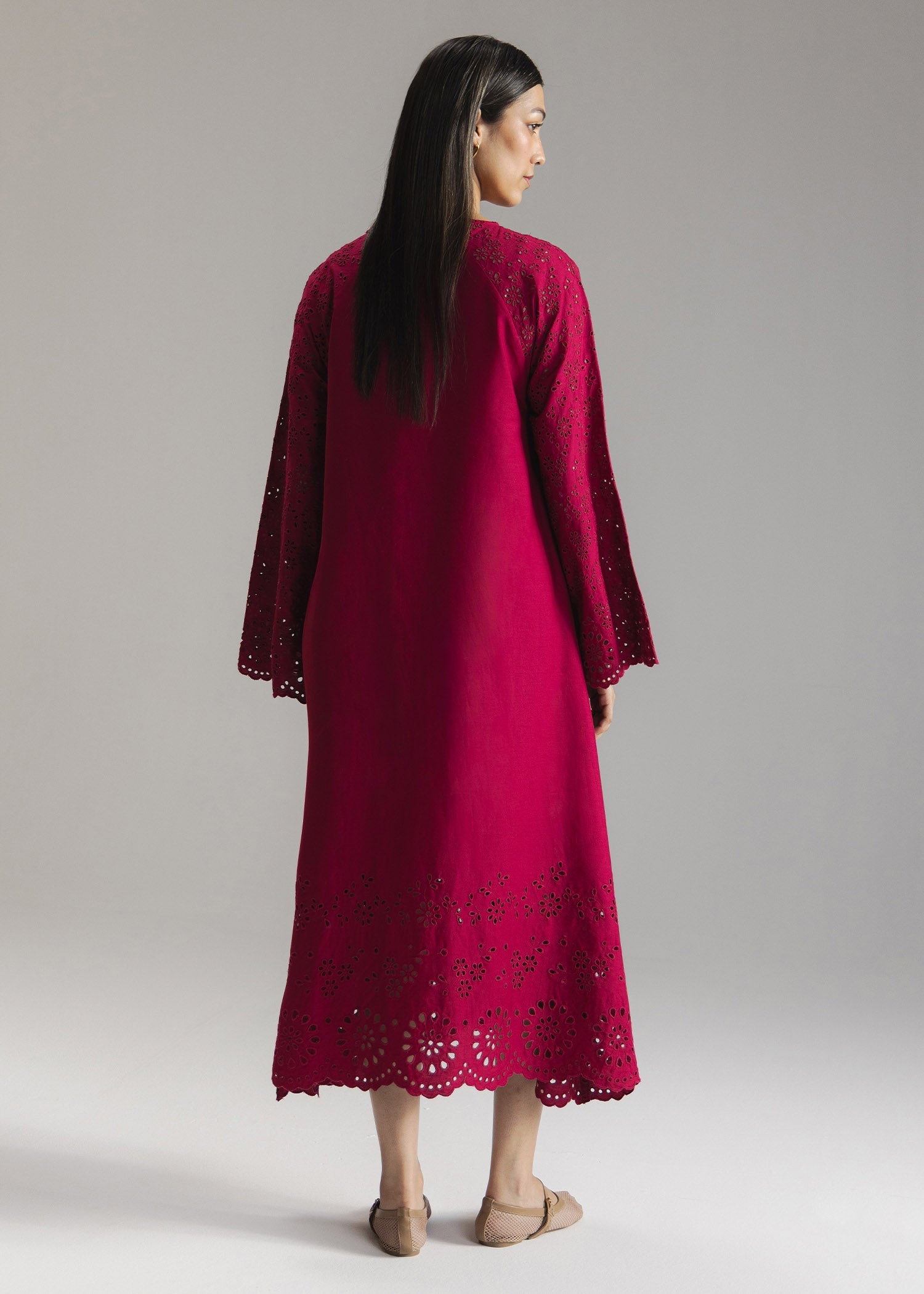 Schiffli Flared Dress- WS26-15