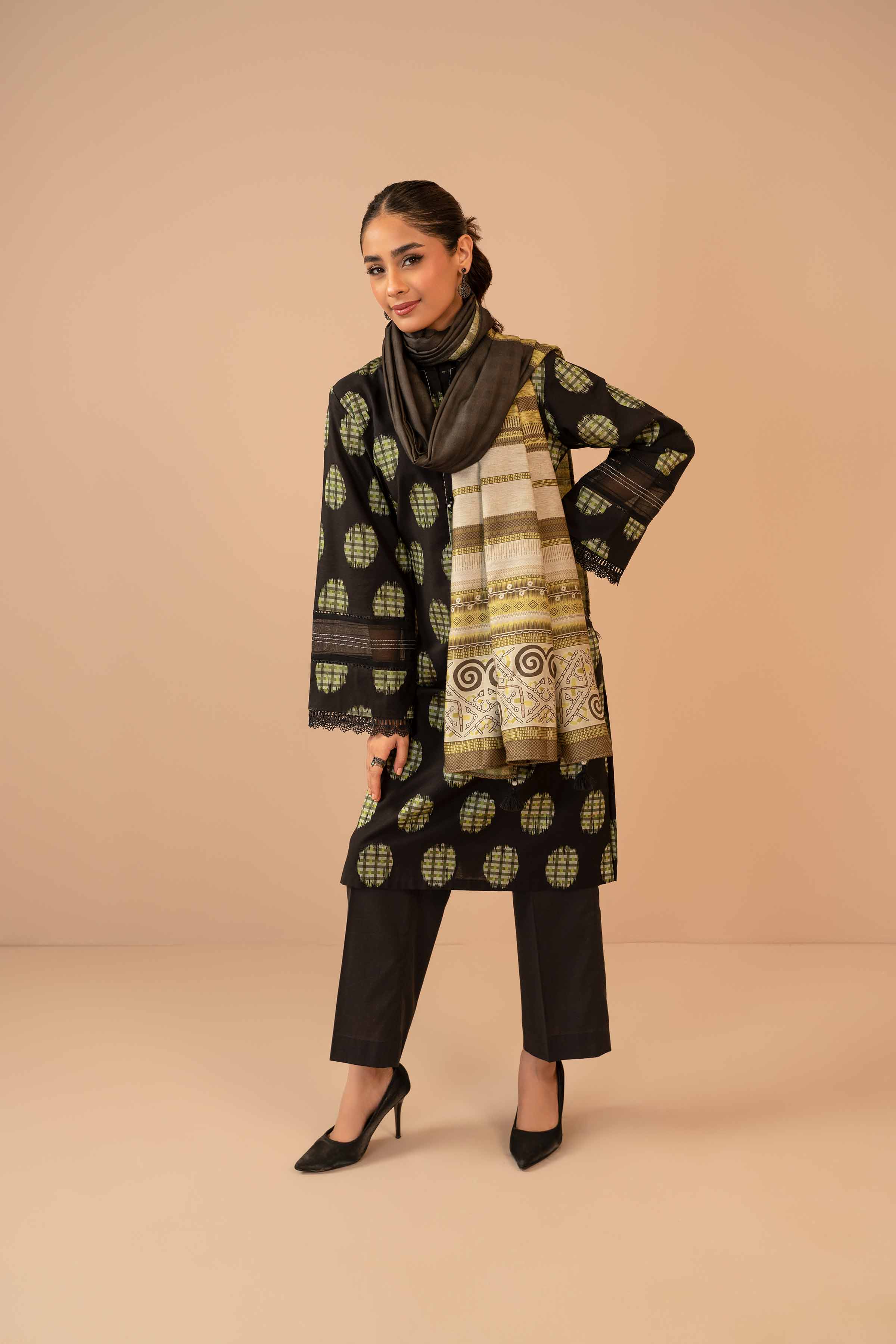 3 Piece - Digital Printed Jacquard Suit - 42303464