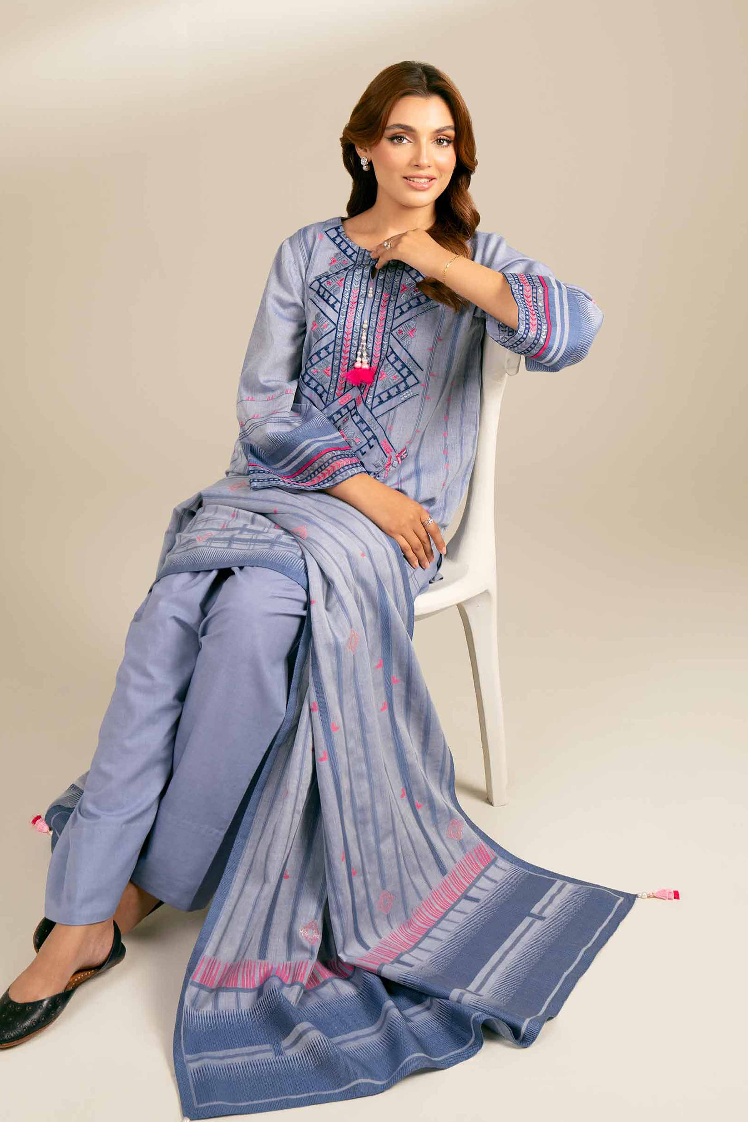 2 Piece - Jacquard Embroidered Suit - 42402159