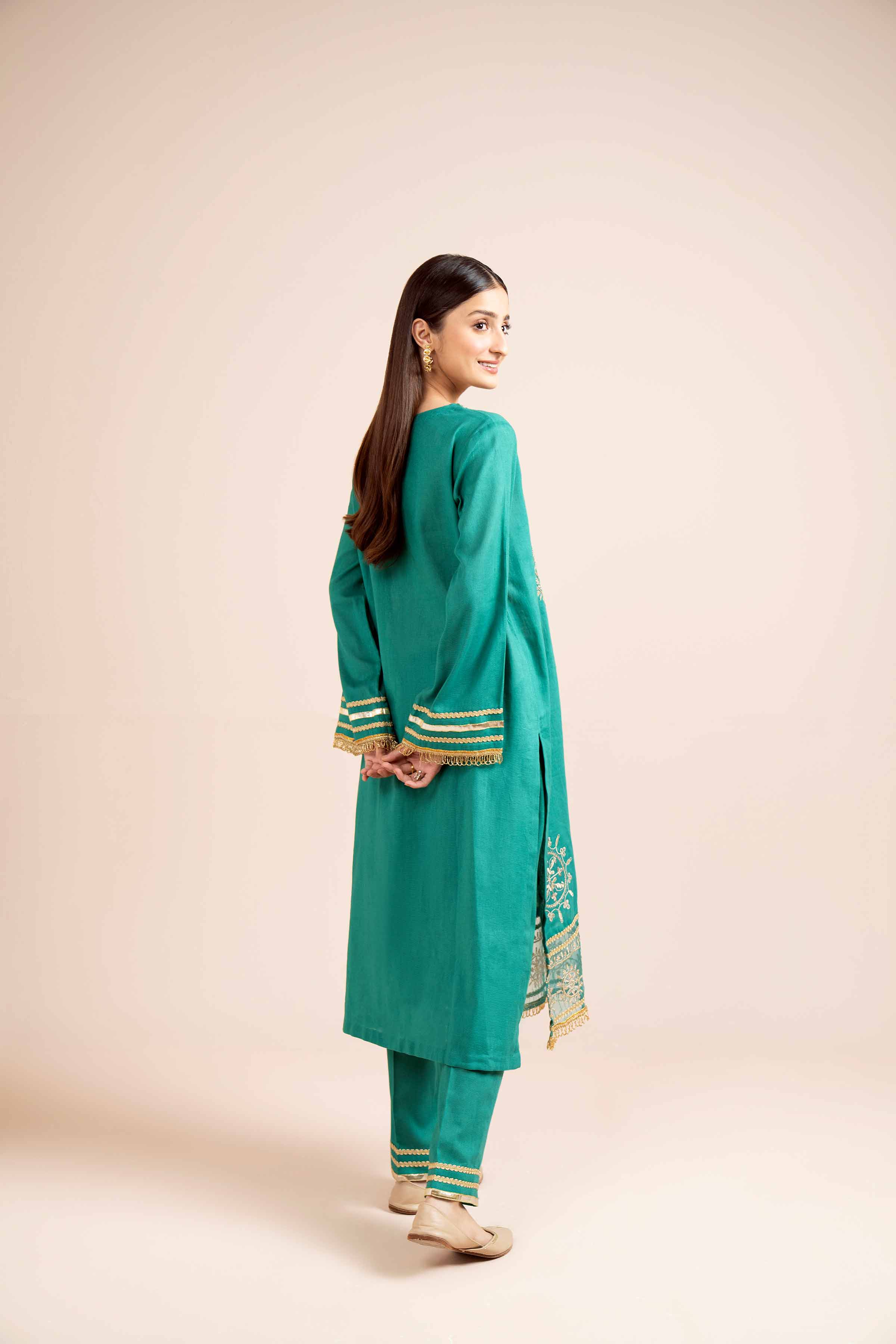 2 Piece - Dyed Embroidered Suit - 42404022