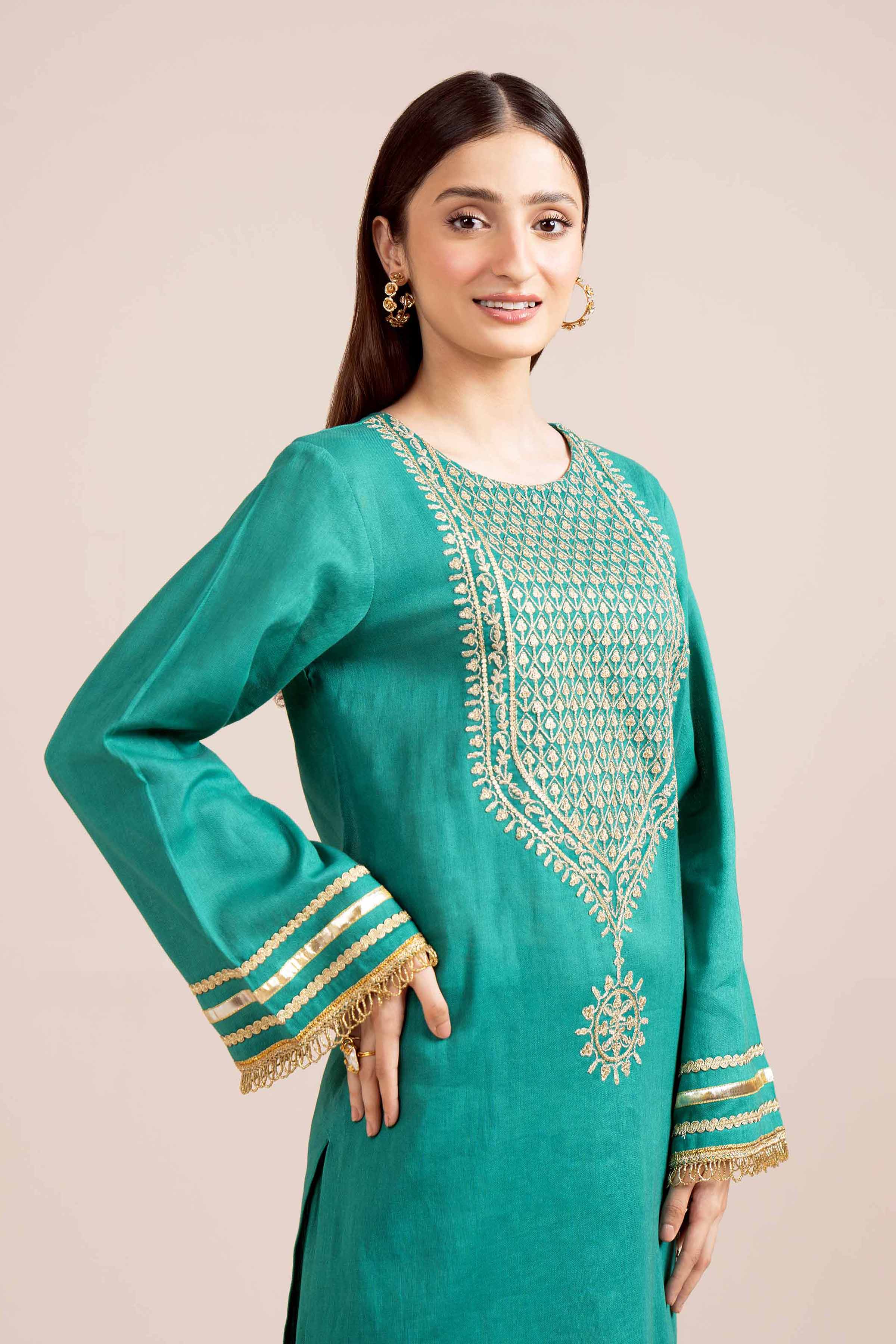 2 Piece - Dyed Embroidered Suit - 42404022