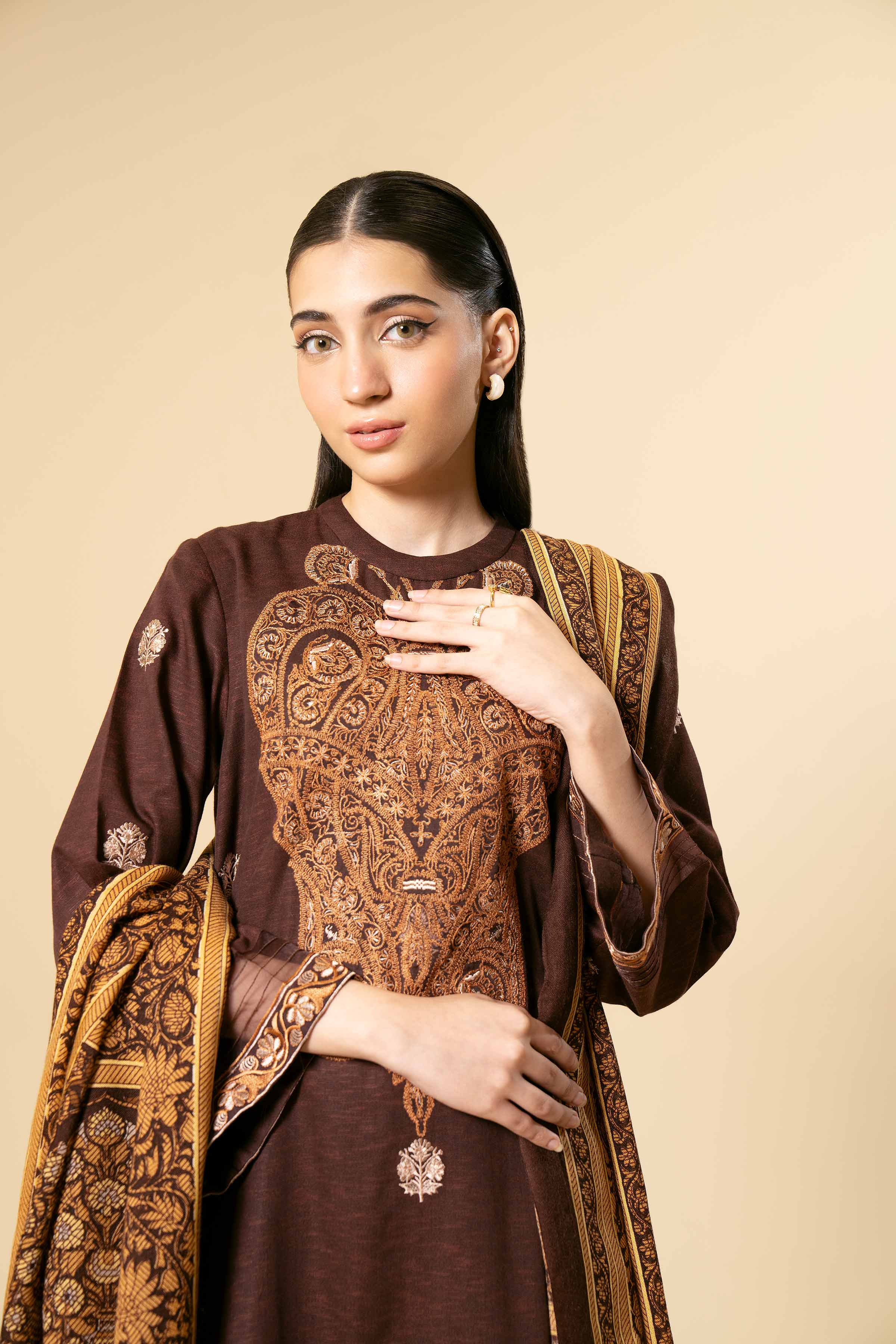 3 Piece - Embroidered Suit - 42404256